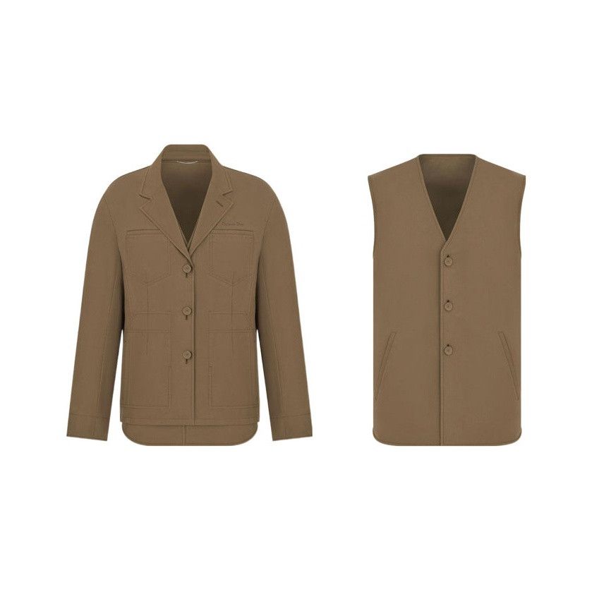 Dior Dior SS23 Cotton Grosgrain Jacket & Vest Set Size 50 Size US M / EU 48-50 / 2 - 1 Thumbnail