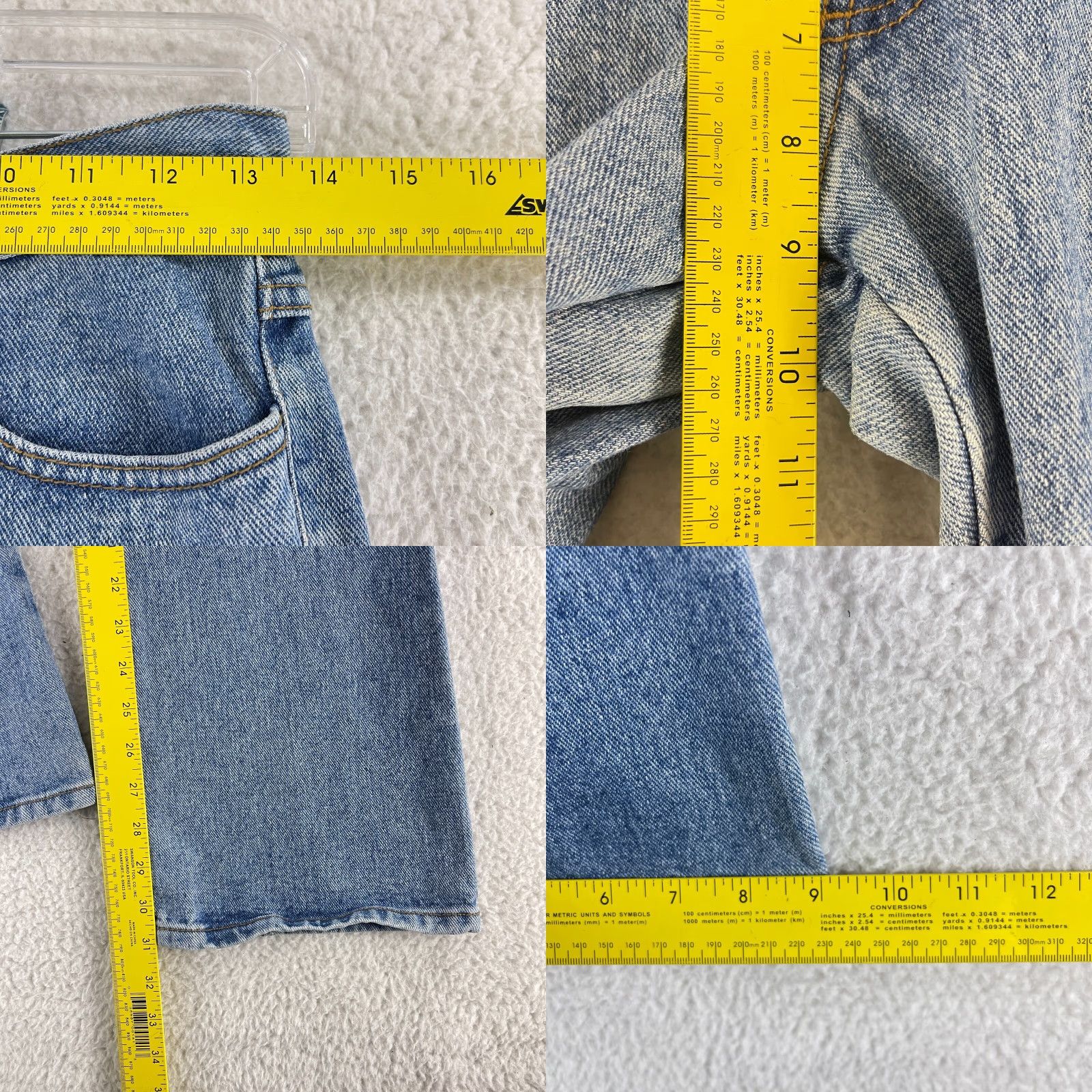 Denime VINTAGE Just USA Jeans Womens Size 5 Blue Denim Flare Leg Mid-Rise United States 80s 90s Bohemian Size 27" / US 4 / IT 40 - 8 Thumbnail