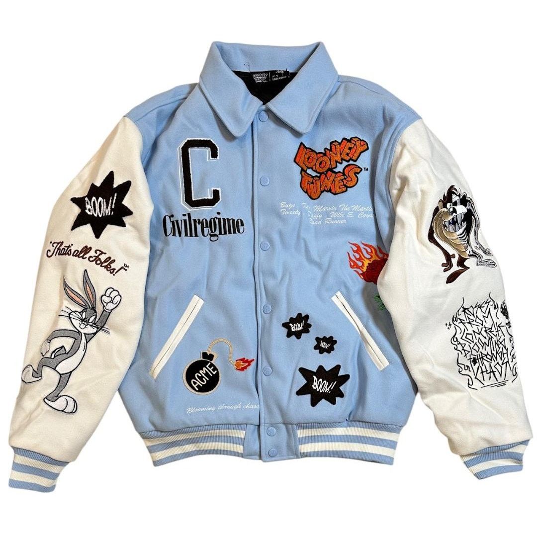 Civil Regime Civil Regime X Looney Tunes Embroidered Varsity Jacket Size US XL / EU 56 / 4 - 1 Thumbnail