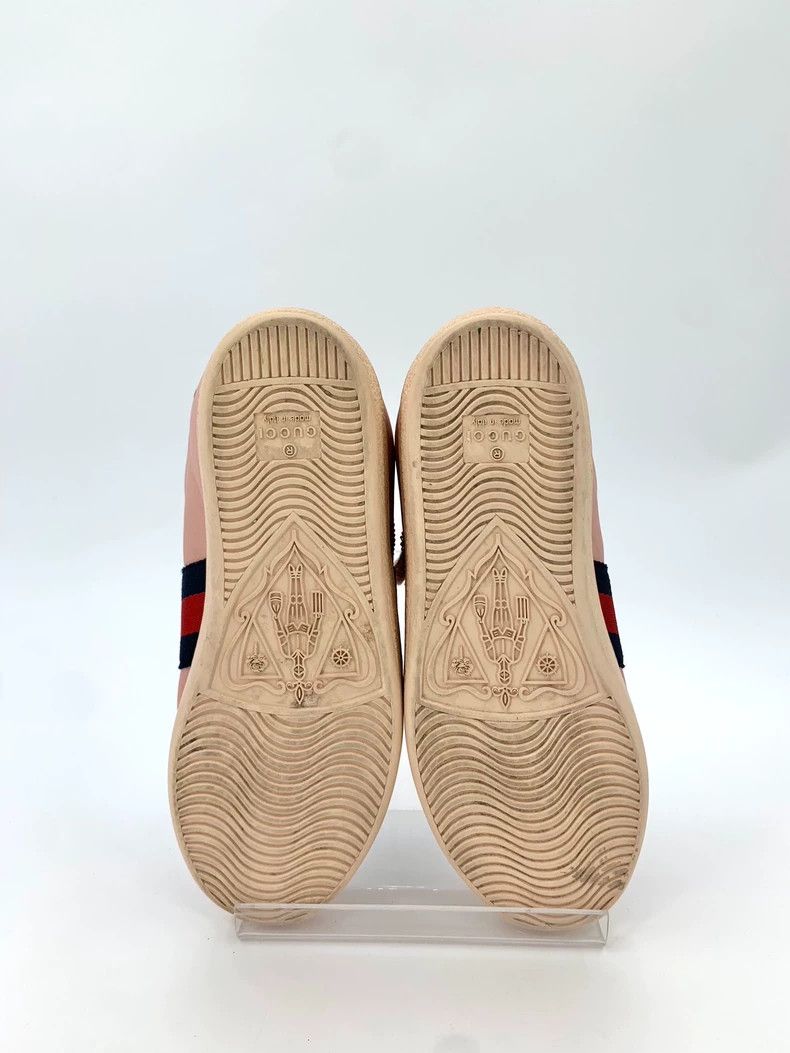 Gucci Gucci Size 35 Pink webbing mandarin duck tail lace-up casu Size US 5 / EU 37 - 5 Thumbnail