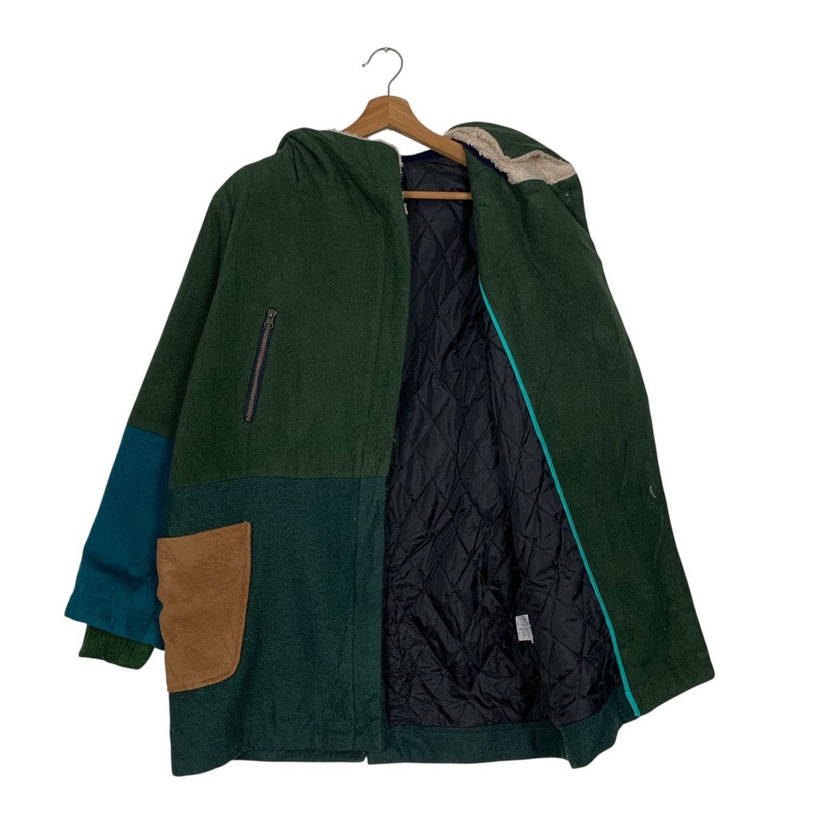 Japanese Brand POU DOU DOU Patchwork Asymmetrical Jacket #3563-C163 Size US M / EU 48-50 / 2 - 10 Thumbnail