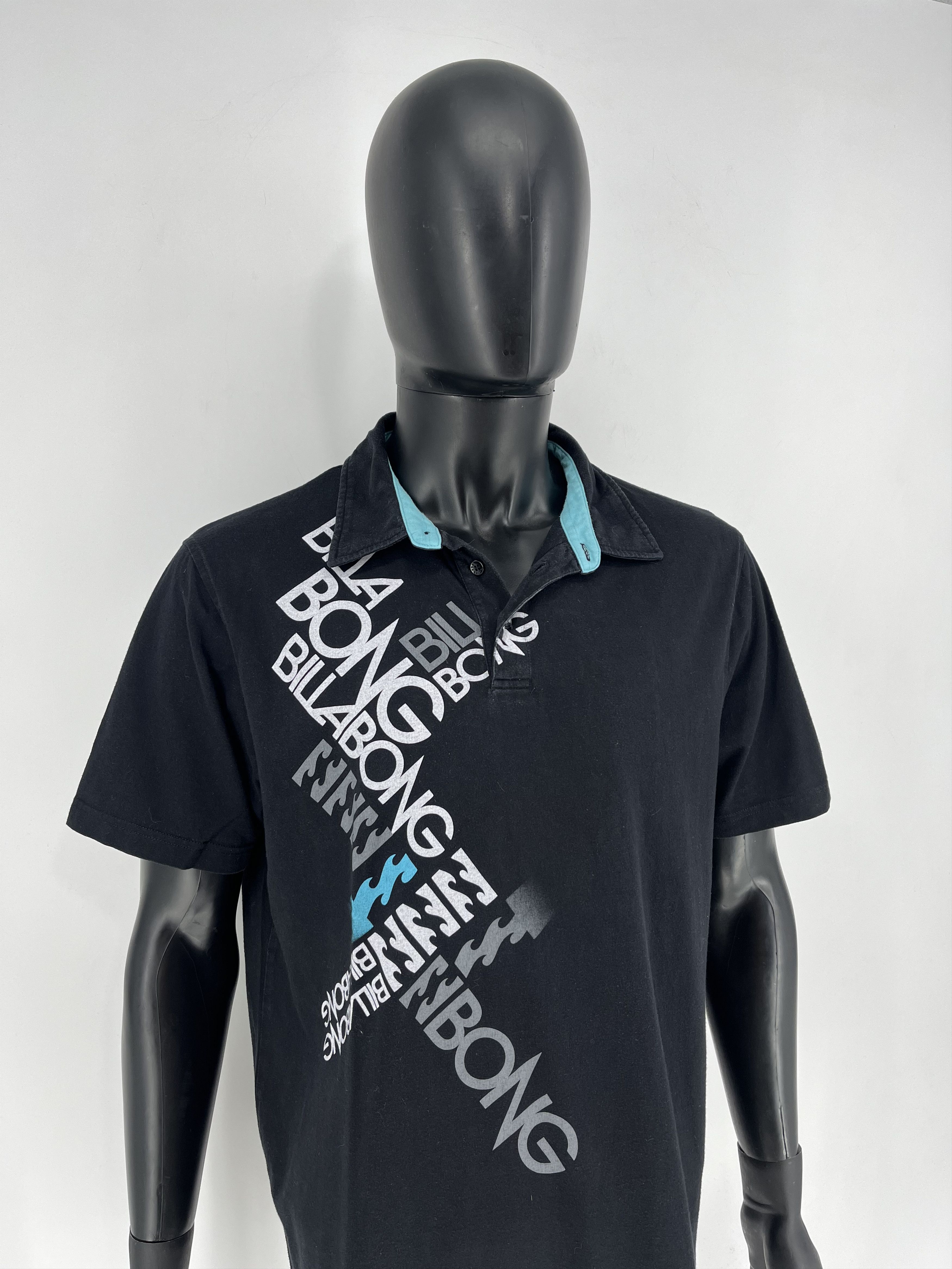 Billabong Vintage Billabong Big Logo Surf Style Polo Tee Size US XL / EU 56 / 4 - 7 Thumbnail