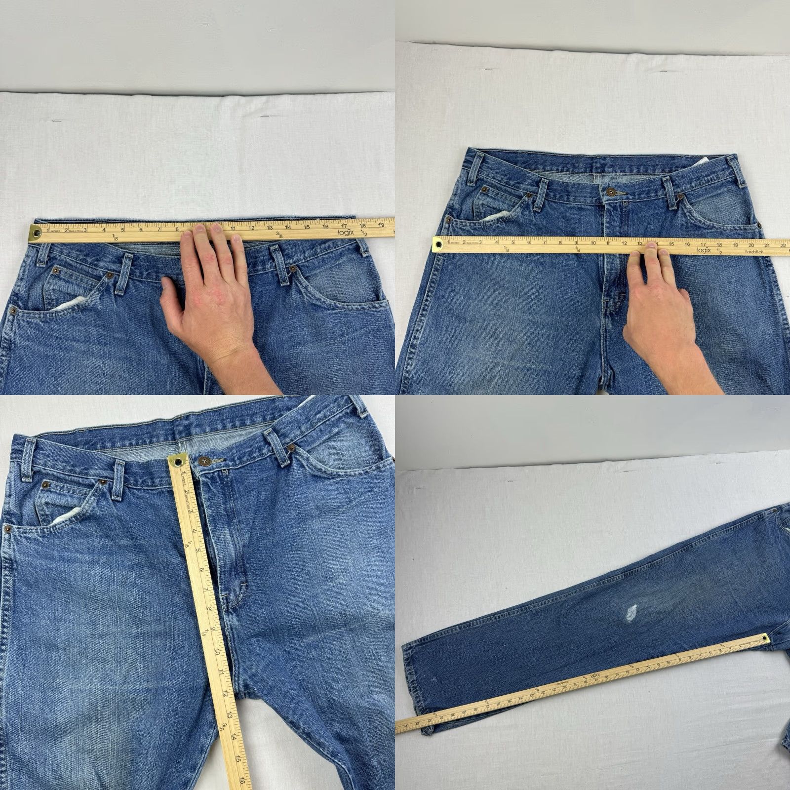 Dickies Dickies Jeans Regular Men 36x34 Blue Denim Straight Hipster Grunge Y2K Punk Work Wear Vintage USA 1940s-1990s Boys Girls Mens Womens Size US 36 / EU 52 - 8 Thumbnail