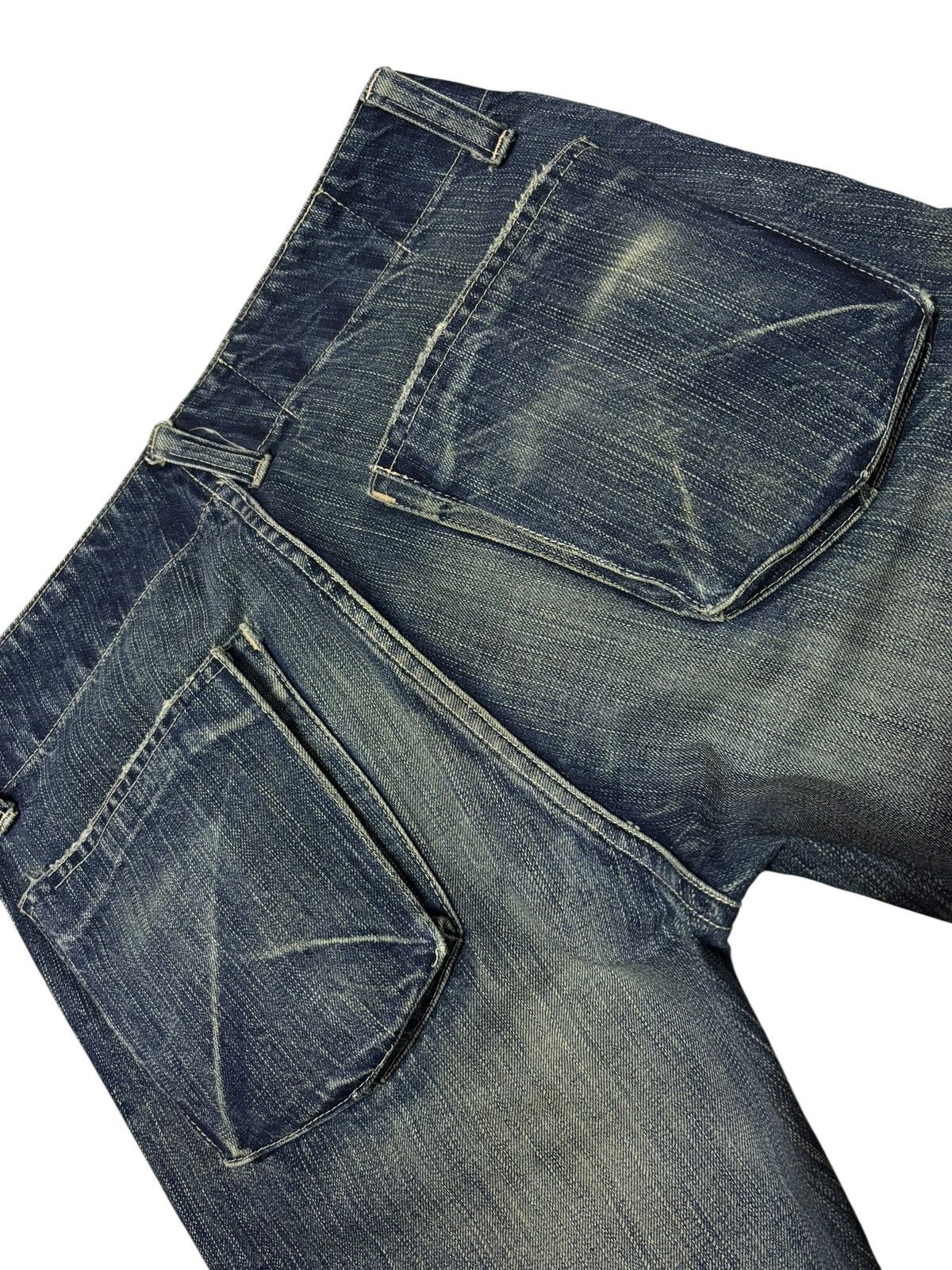 Johnbull Vtg John Bull Japan Whisker Faded Distressed Jeans Size US 28 / EU 44 - 10 Thumbnail
