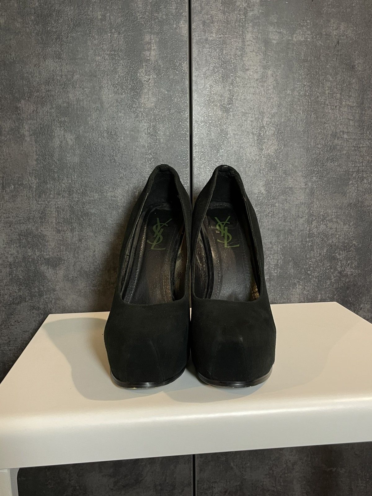 Saint Laurent Paris Vintage Yves Saint Laurent YSL Suede Tribtoo Pumps Heels Miu Size US 9 / IT 39 - 5 Thumbnail
