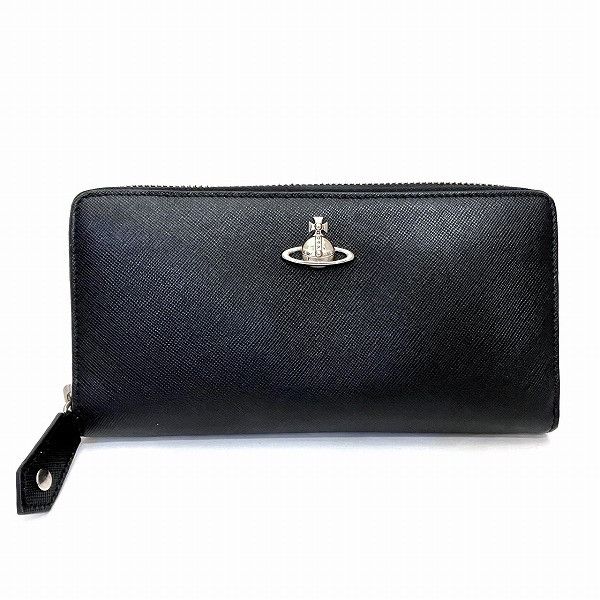 Vivienne Westwood Vivienne Westwood Vivienne Westwood Leather Zip Around Wallet Leather Long Wallet 51050023-40565 in Good Condition Size ONE SIZE - 1 Thumbnail