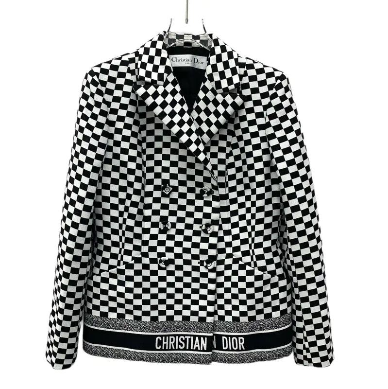 Dior Dior Checkered Cotton Women's Jacket 0089 Size S / US 4 / IT 40 - 1 Thumbnail