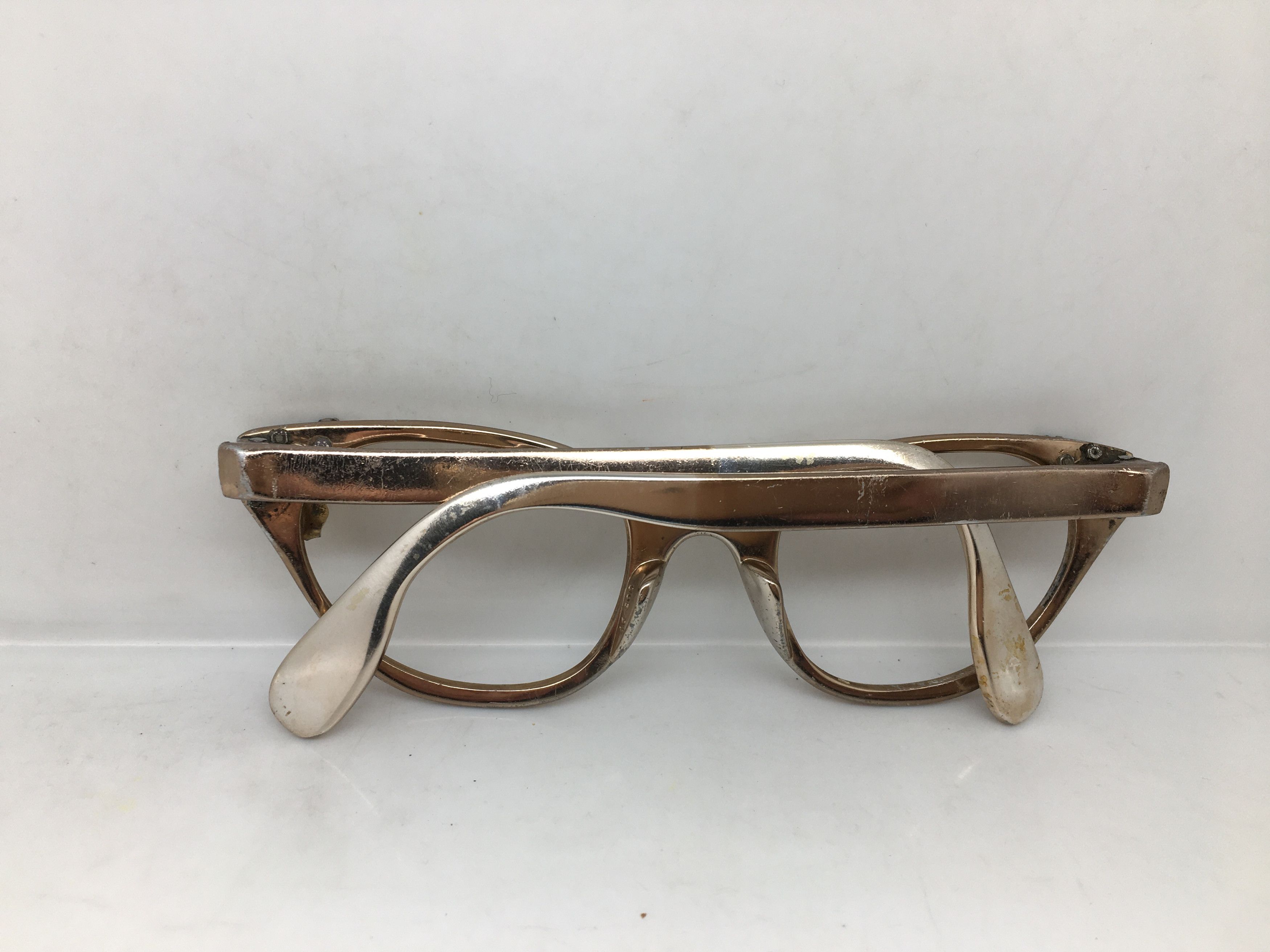 Vintage Vintage 50s TURA Woman Aluminum Brown Cateye Eyeglasses Size ONE SIZE - 8 Thumbnail