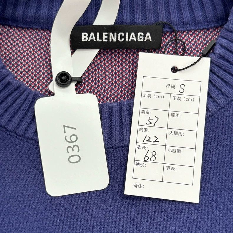 Balenciaga Balenciaga Blue Coke logo sweater Size US S / EU 44-46 / 1 - 2 Thumbnail