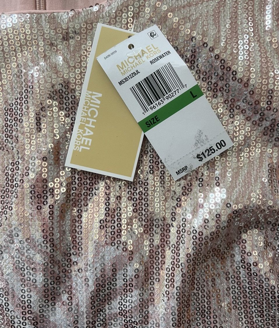 Michael Kors Michael Kors Sequined Zebra-Print Cropped Top | Large NWT Size L / US 10 / IT 46 - 4 Thumbnail