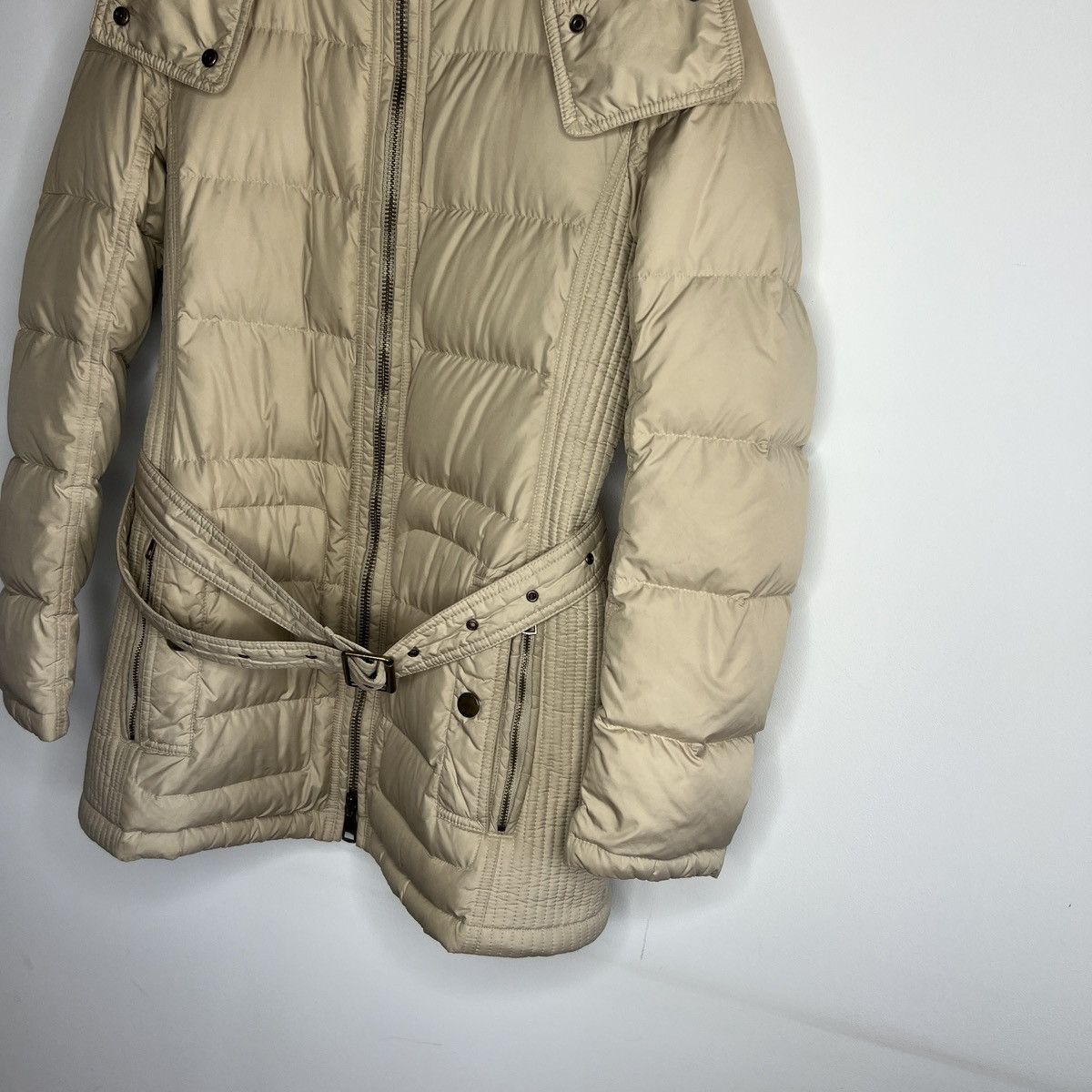 Burberry Burberry Puffer Down Jacket Hooded Nova Check Beige Belted Size M / US 6-8 / IT 42-44 - 2 Thumbnail