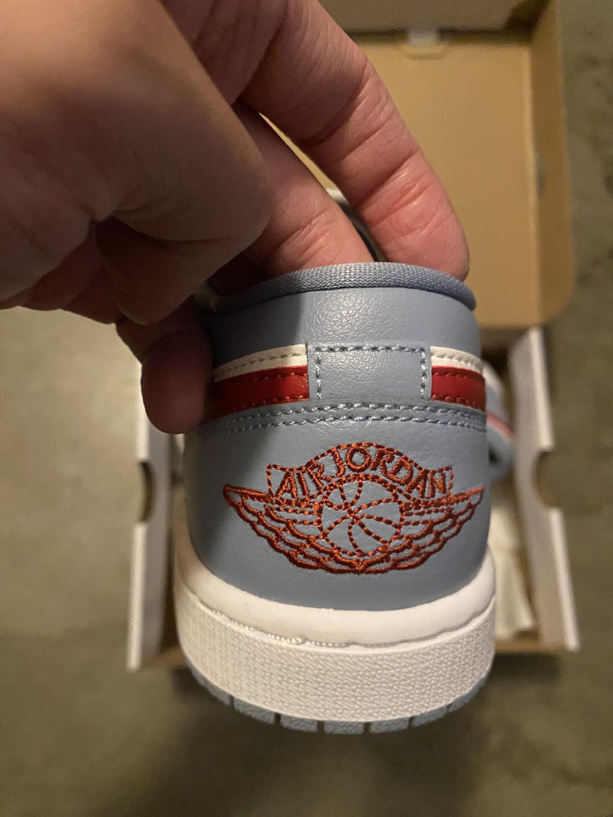 Jordan Brand Jordan 1 Low Blue Whisper Dune Red Size US 5.5 / IT 35.5 - 7 Thumbnail