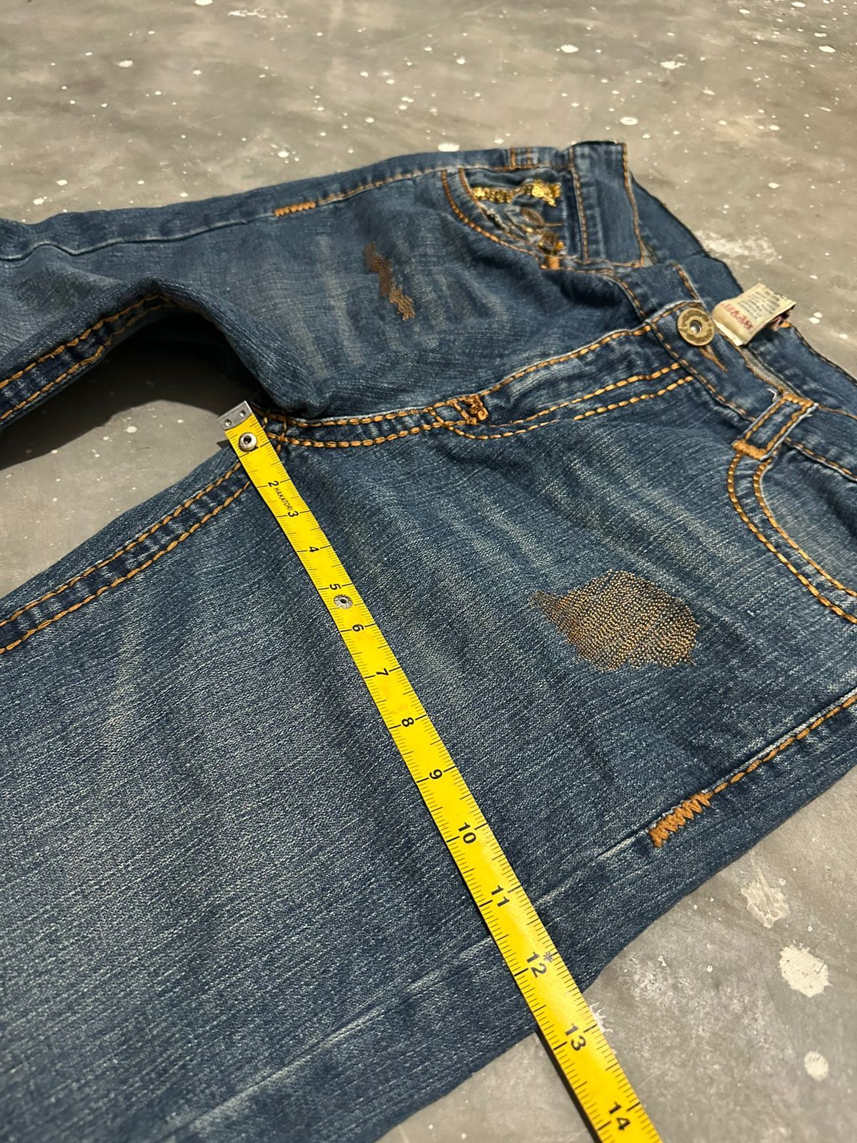 True Religion 🔥Rare!!! True Religion Sequin Logo Joey Super T Jeans Size US 34 / EU 50 - 10 Thumbnail
