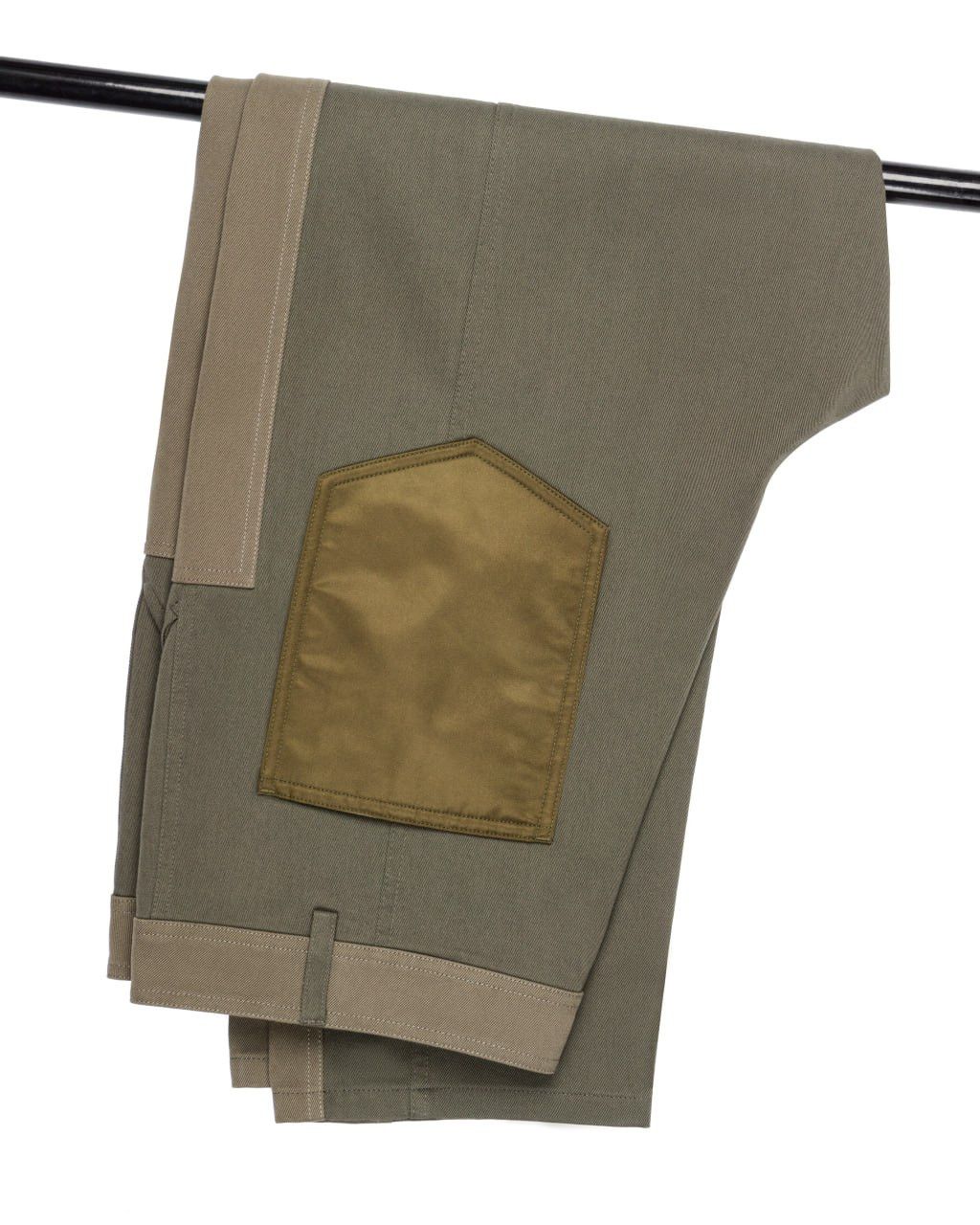 Valentino VALENTINO / Contrast-Panel Patchwork Cotton Trousers Size US 38 / EU 54 - 7 Thumbnail