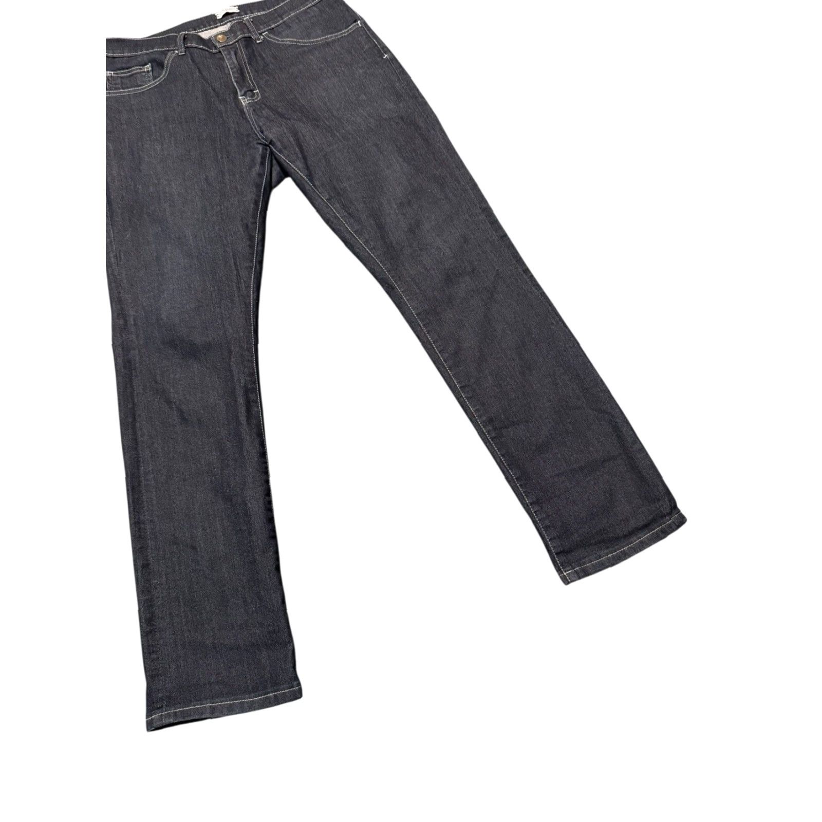 Delta Tom James Jeans Mens 31x28 Delta Blue Denim Tapered Stretch Dark Wash USA Regular 31in Inseam Pockets Size US 31 - 3 Thumbnail