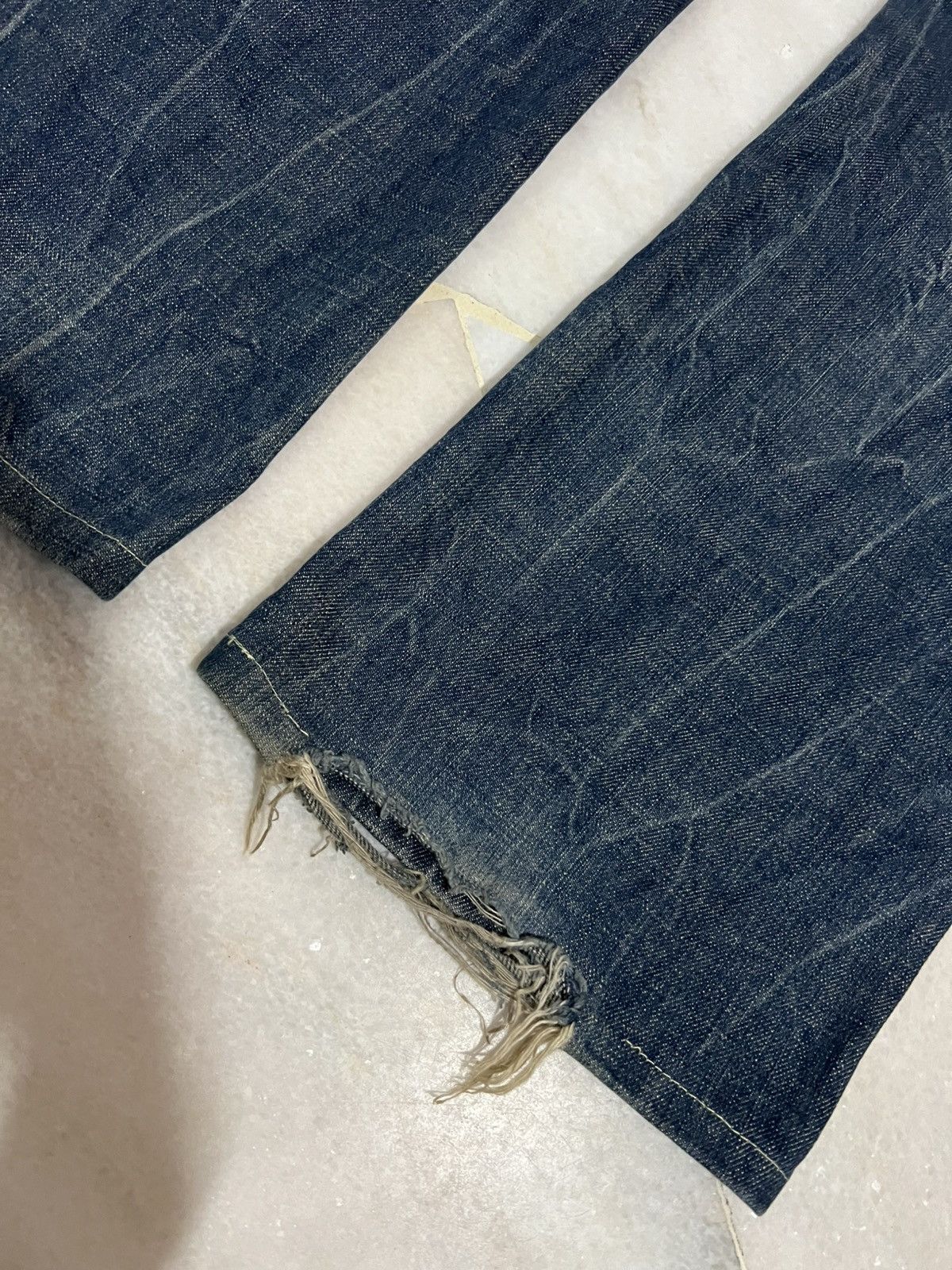 If Six Was Nine × Japanese Brand FLARE 90’s RED PEPPER CLAW DISTRESS JEAN Size US 35 - 13 Thumbnail