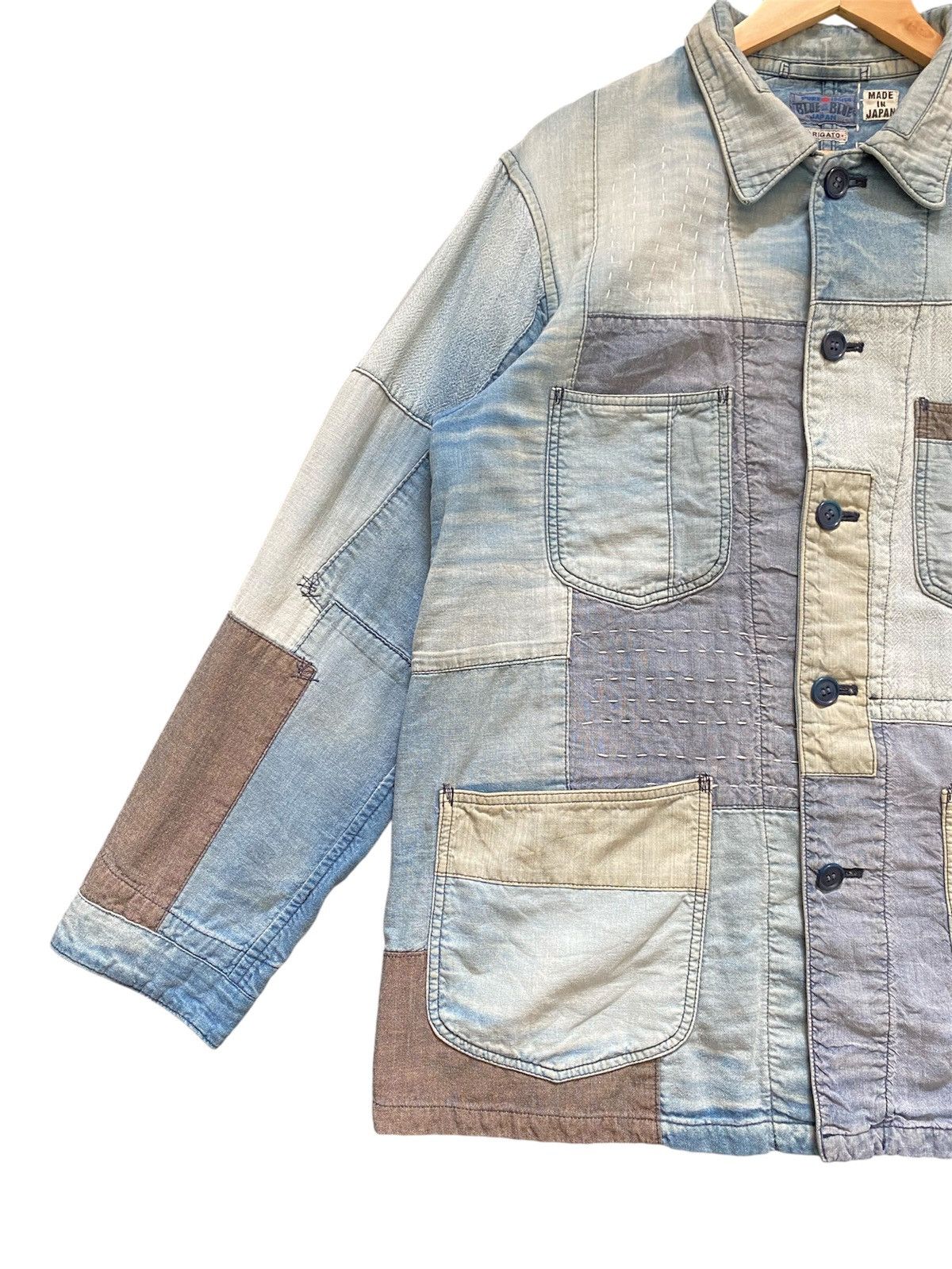 Blue Blue Japan Blue Blue Japan Pure Indigo Sashiko Boro Patchwork Jacket Size US L / EU 52-54 / 3 - 4 Thumbnail