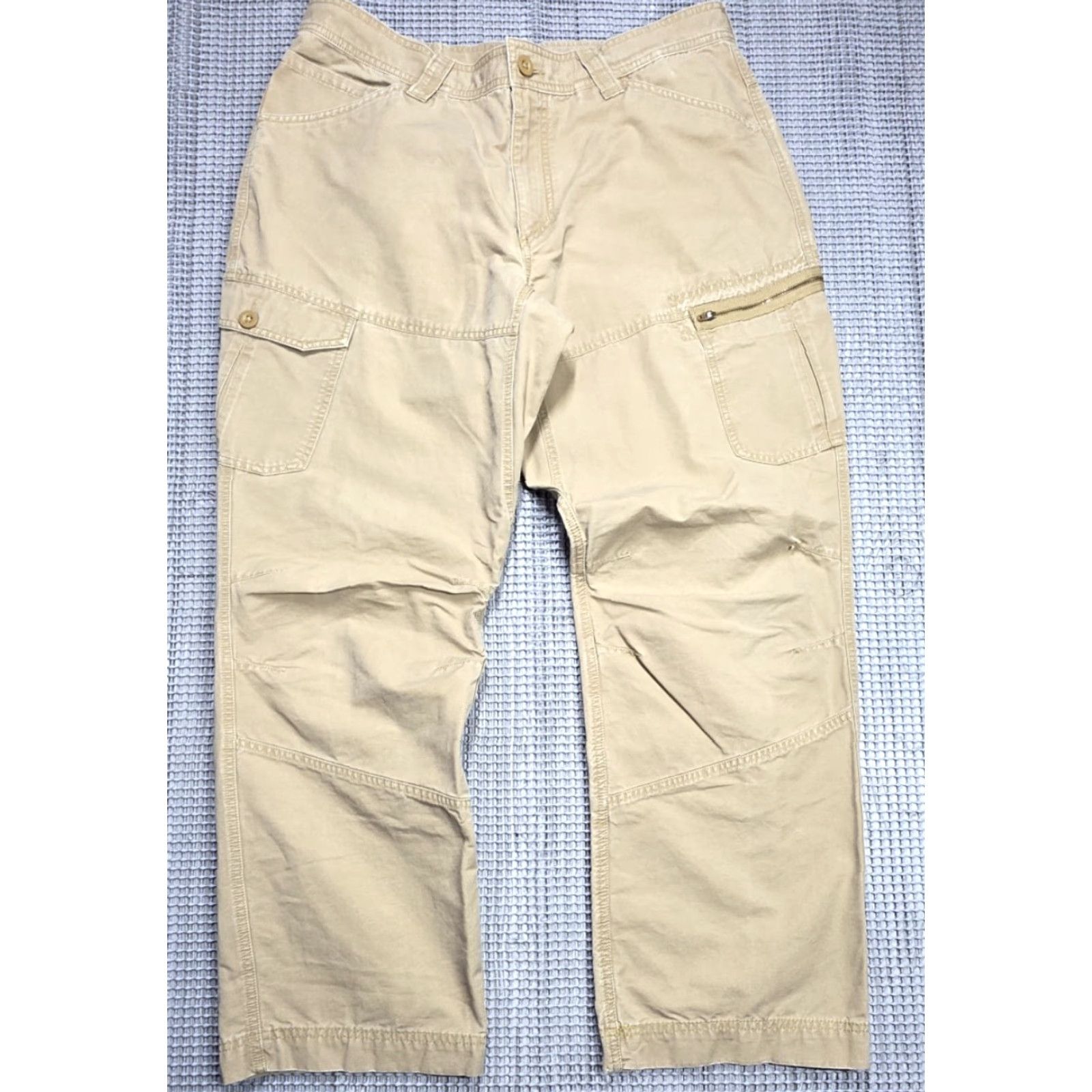 The North Face VINTAGE The North Face Pants Mens 38 Beige Canvas Cargo 5-Pocket 31 Inseam Regular Straight Twist: 90s, officer, field Size US 38 / EU 54 - 3 Thumbnail