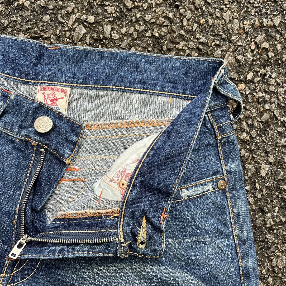 Tornado Mart True Religion Flare Jeans 803 Distressed Boot Cut Denim Punk Size US 33 - 7 Thumbnail