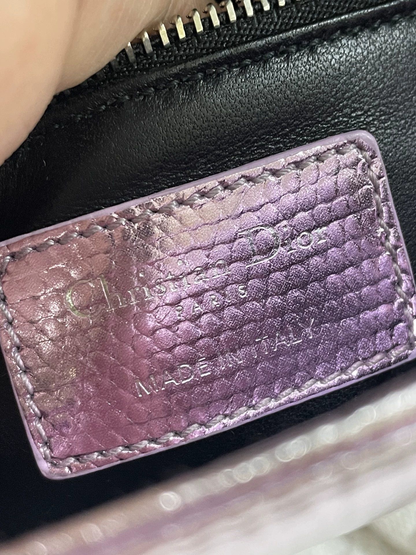 Dior Dior Lady Dior Mini Pearl Purple Lizard Silver 3 Size ONE SIZE - 6 Thumbnail