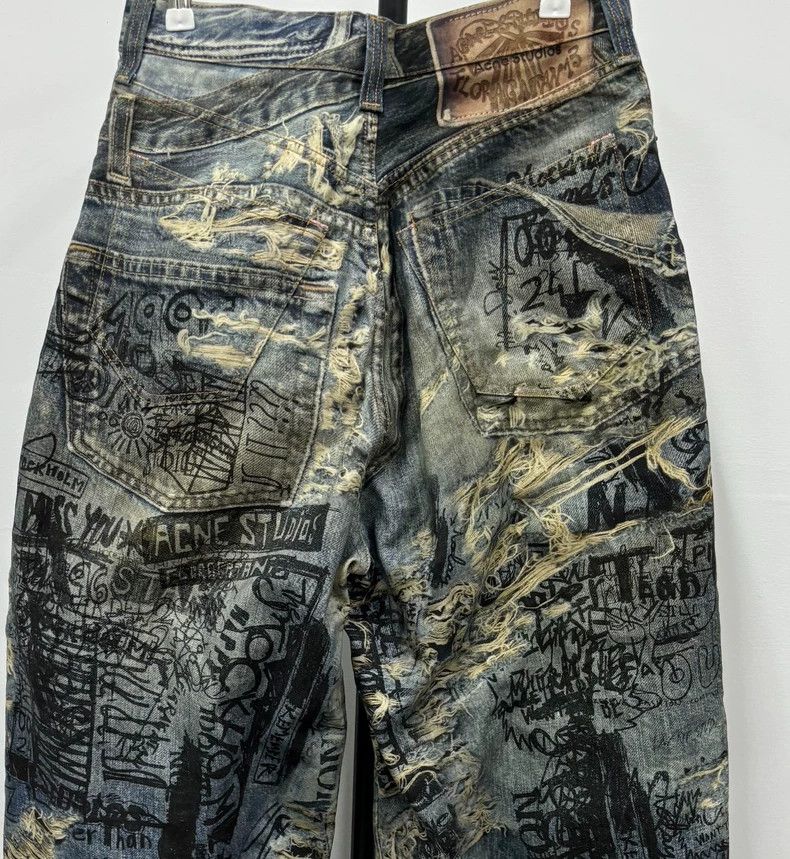 Acne Studios Acne Studios Printed pattern ripped jeans Size US 28 / EU 44 - 3 Thumbnail