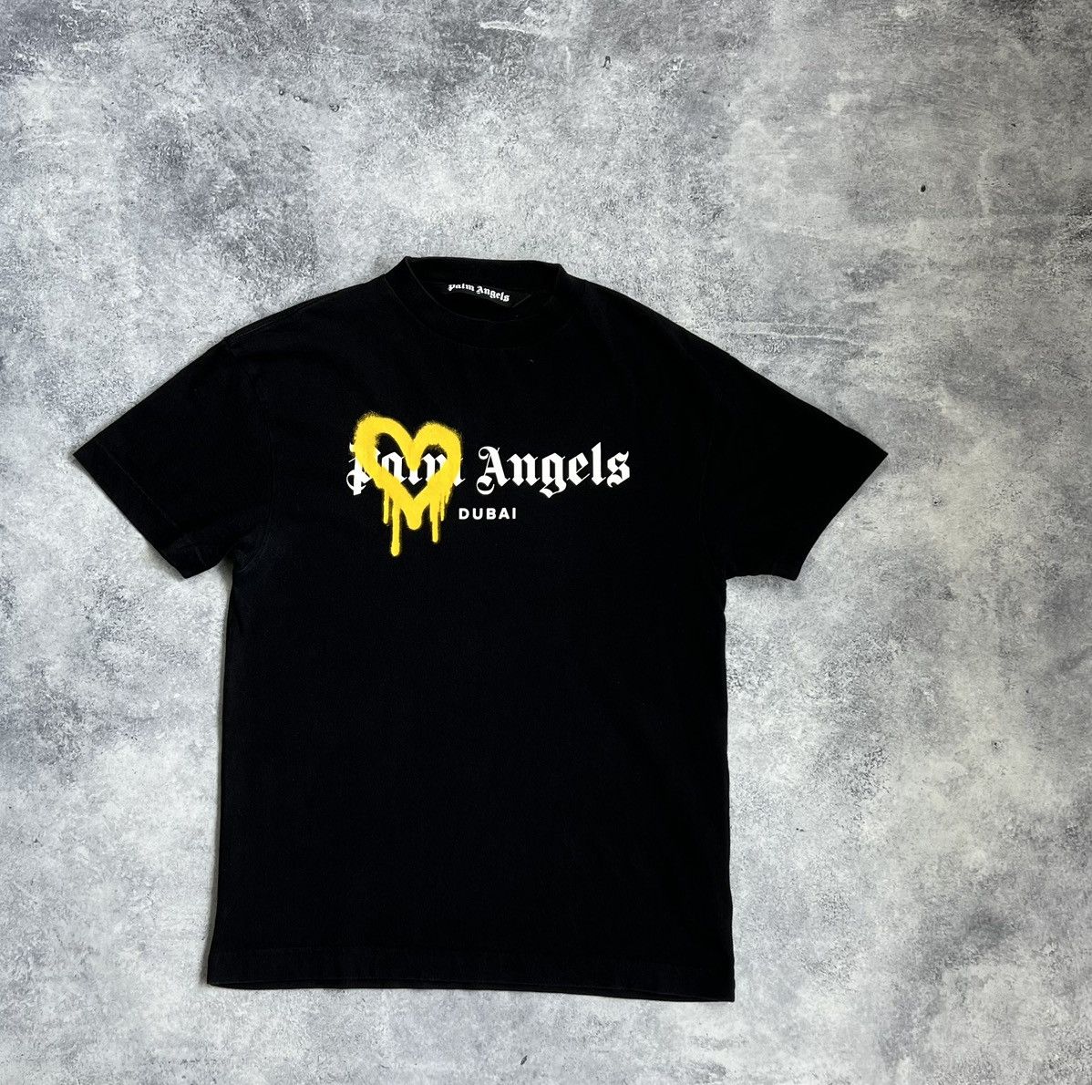 image of Palm Angels Black Dubai Spray Tee, Men's (Size Small)