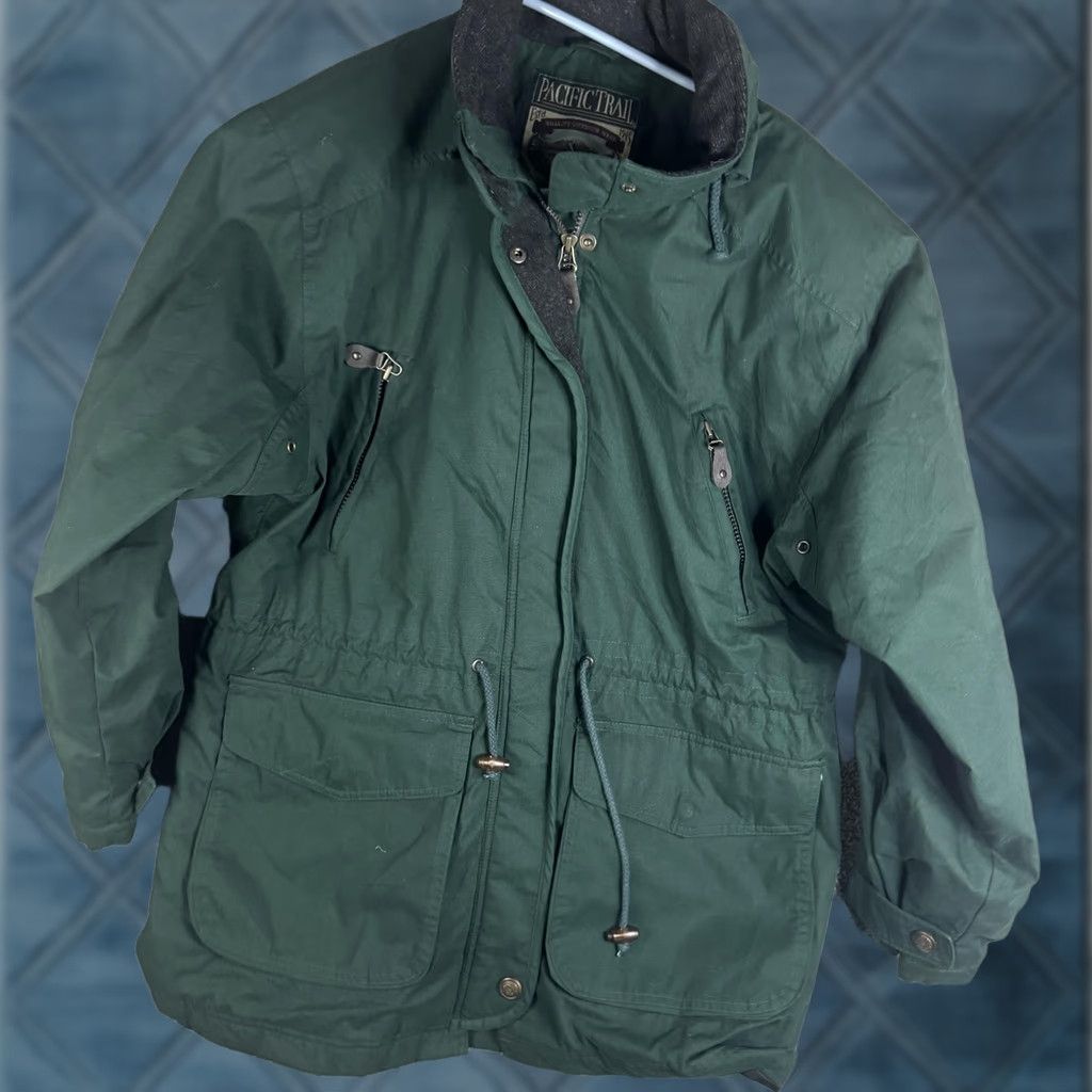 Vintage VINTAGE Pacific Trail Jacket Mens M Green Hooded Fleece Parka Outdoor 90s Size US M / EU 48-50 / 2 - 1 Thumbnail