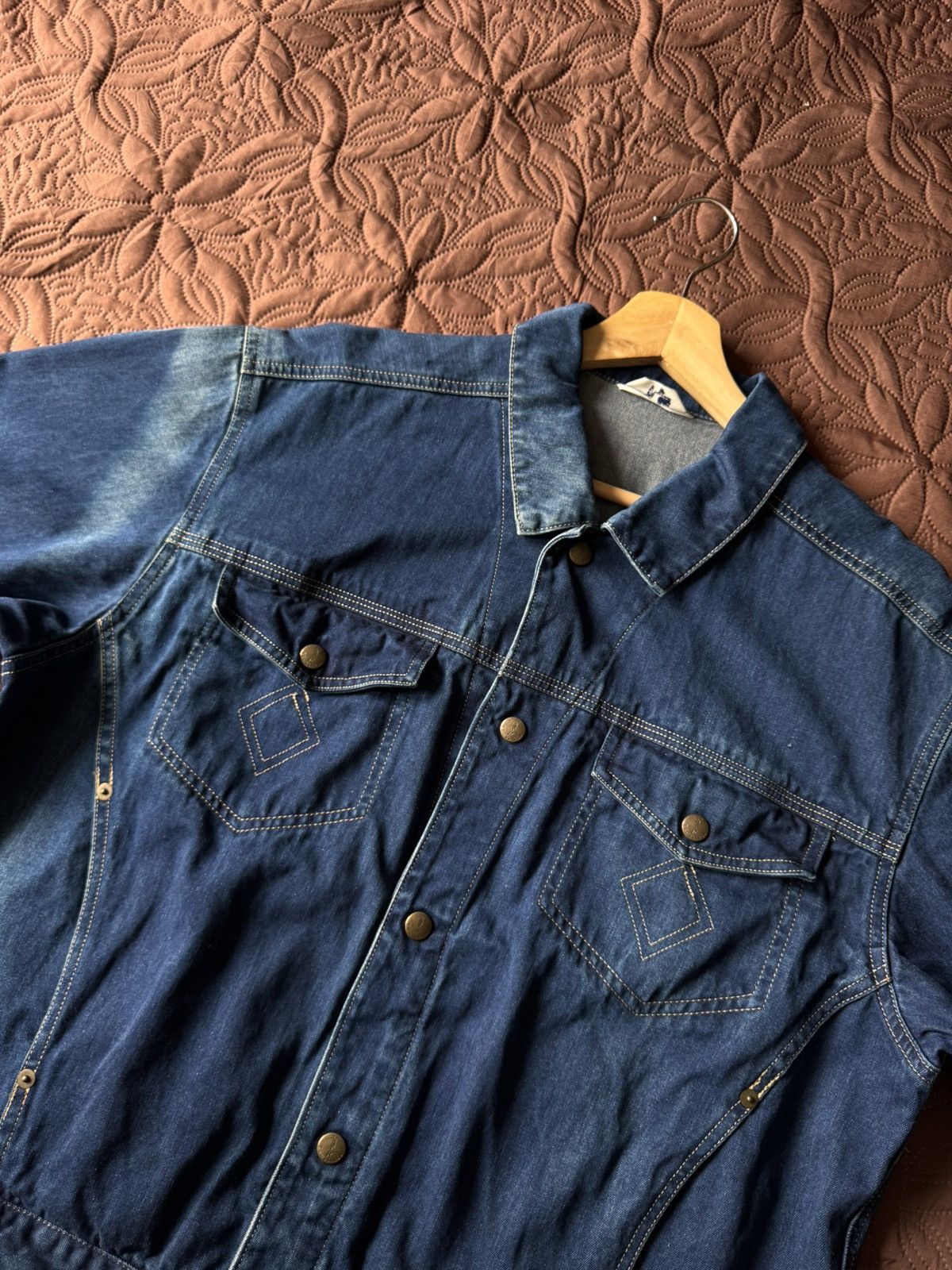 Trussardi Vintage trusardi denim jacket Dual Pointed Flap Pockets Size US M / EU 48-50 / 2 - 2 Thumbnail