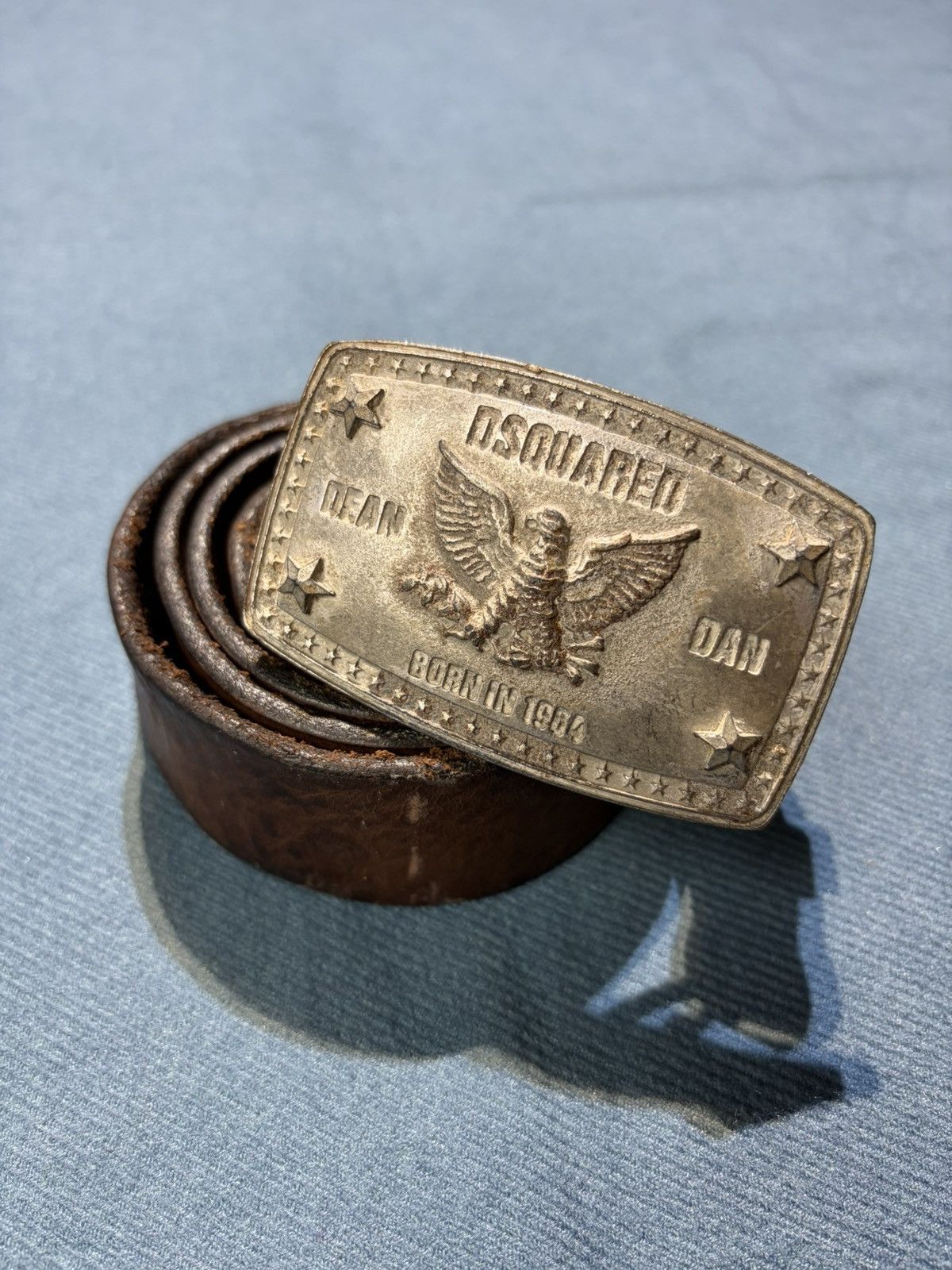 Dsquared2 Dsquared Eagle Dean Dan 1964 Full Grained Leather Belt Size ONE SIZE - 1 Thumbnail