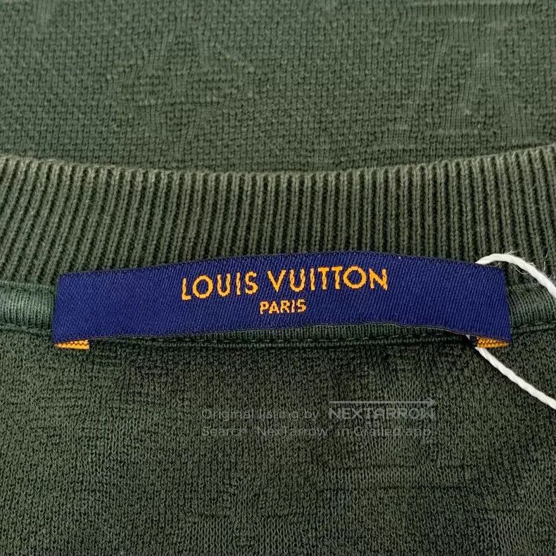 Louis Vuitton Louis Vuitton Dark green logo full-print cotton crew neck Size US XXL / EU 58 / 5 - 5 Thumbnail