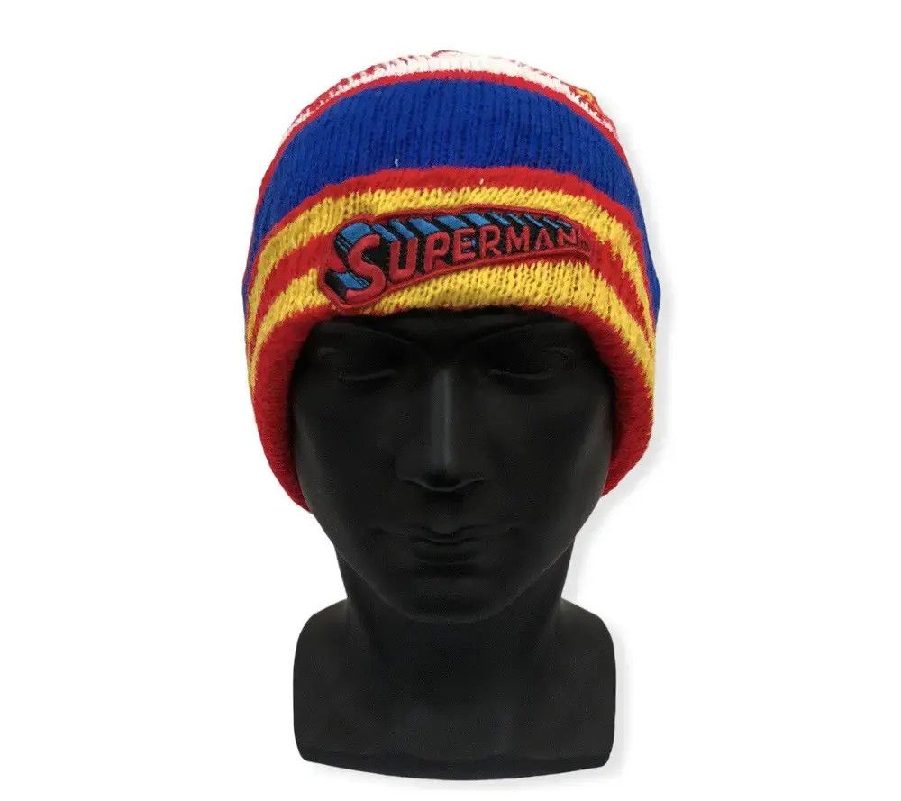 DC Comics × Marvel Comics Vintage Superman Cartoon Beanie Hat Size ONE SIZE - 1 Thumbnail