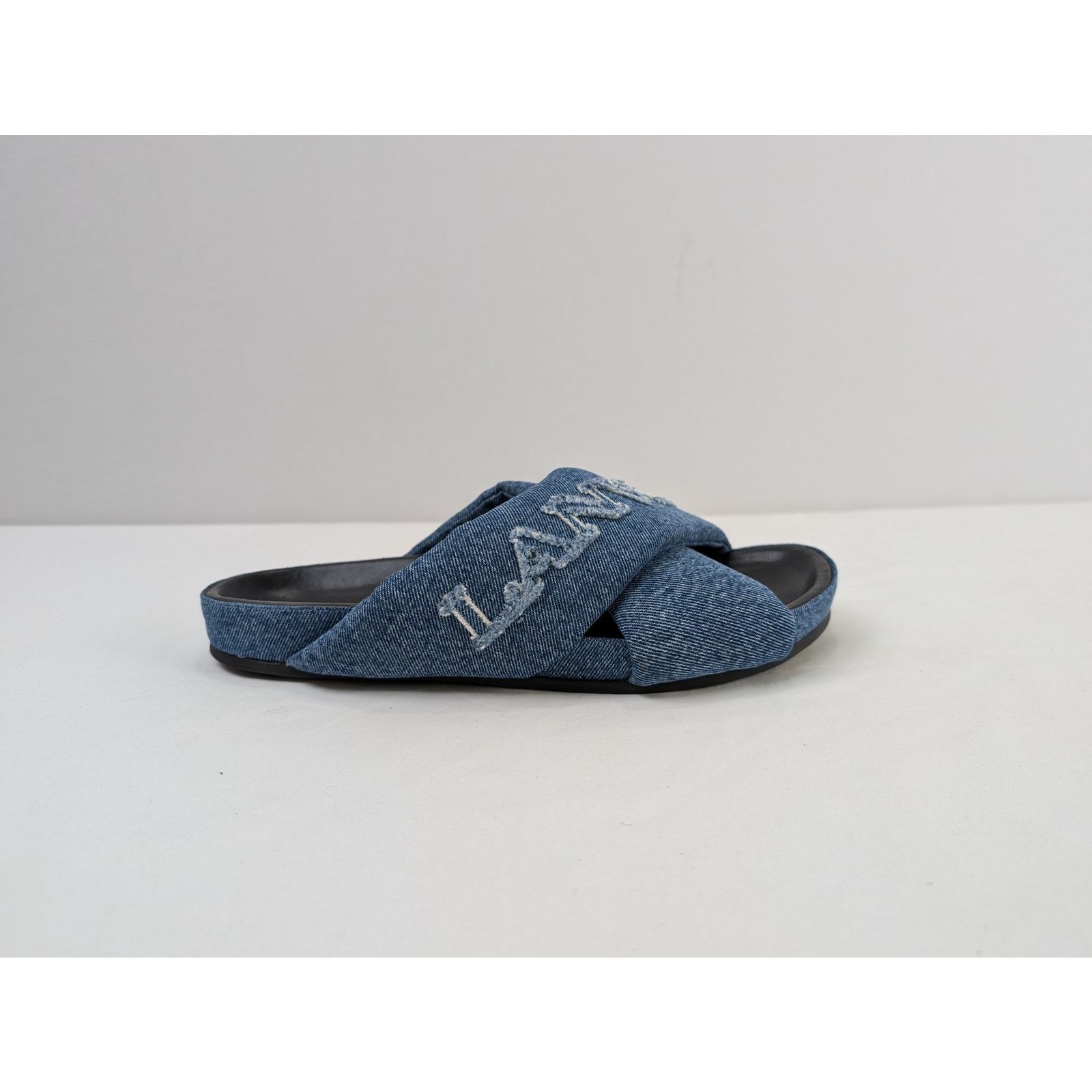 Lanvin o1rshd1 Cross Sandal Slipper with Denim in Blue Size US 10 / EU 43 - 6 Thumbnail