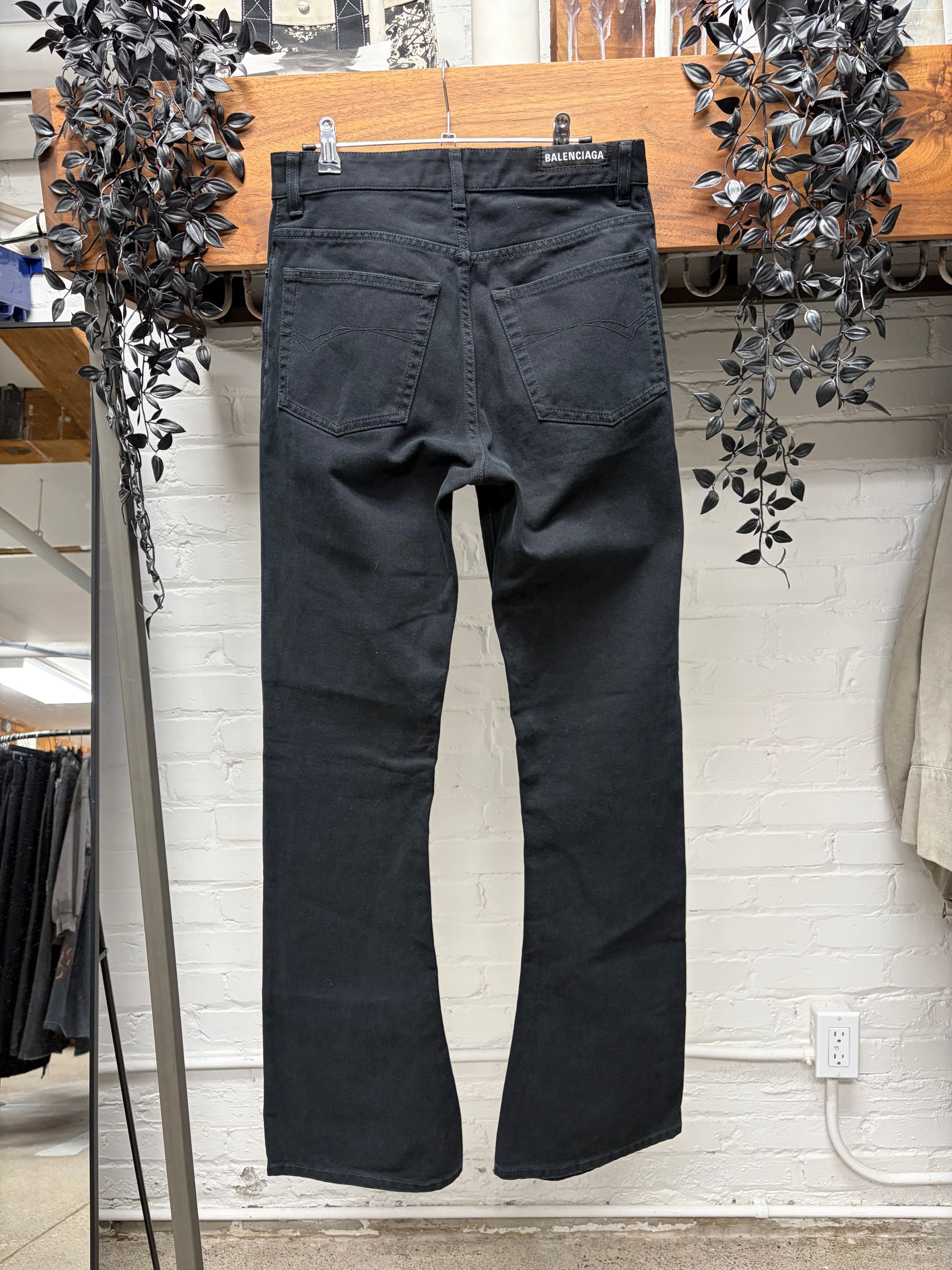Balenciaga 2023 Balenciaga ‘Flared Cut’ Classic Black Skinny Denim Size US 30 / EU 46 - 4 Thumbnail