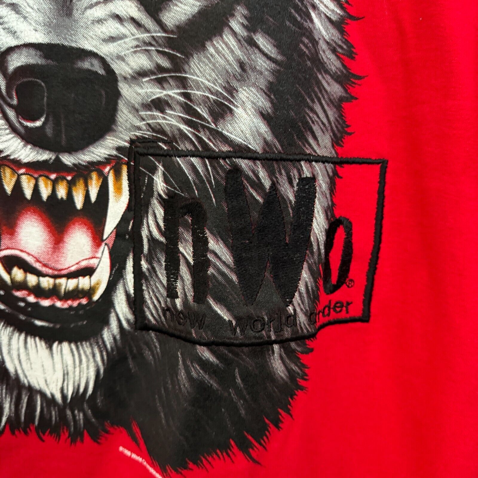 Vintage Vintage 90s NWO New World Order Wrestling Red Wolf Pack XL Size US XL / EU 56 / 4 - 3 Thumbnail