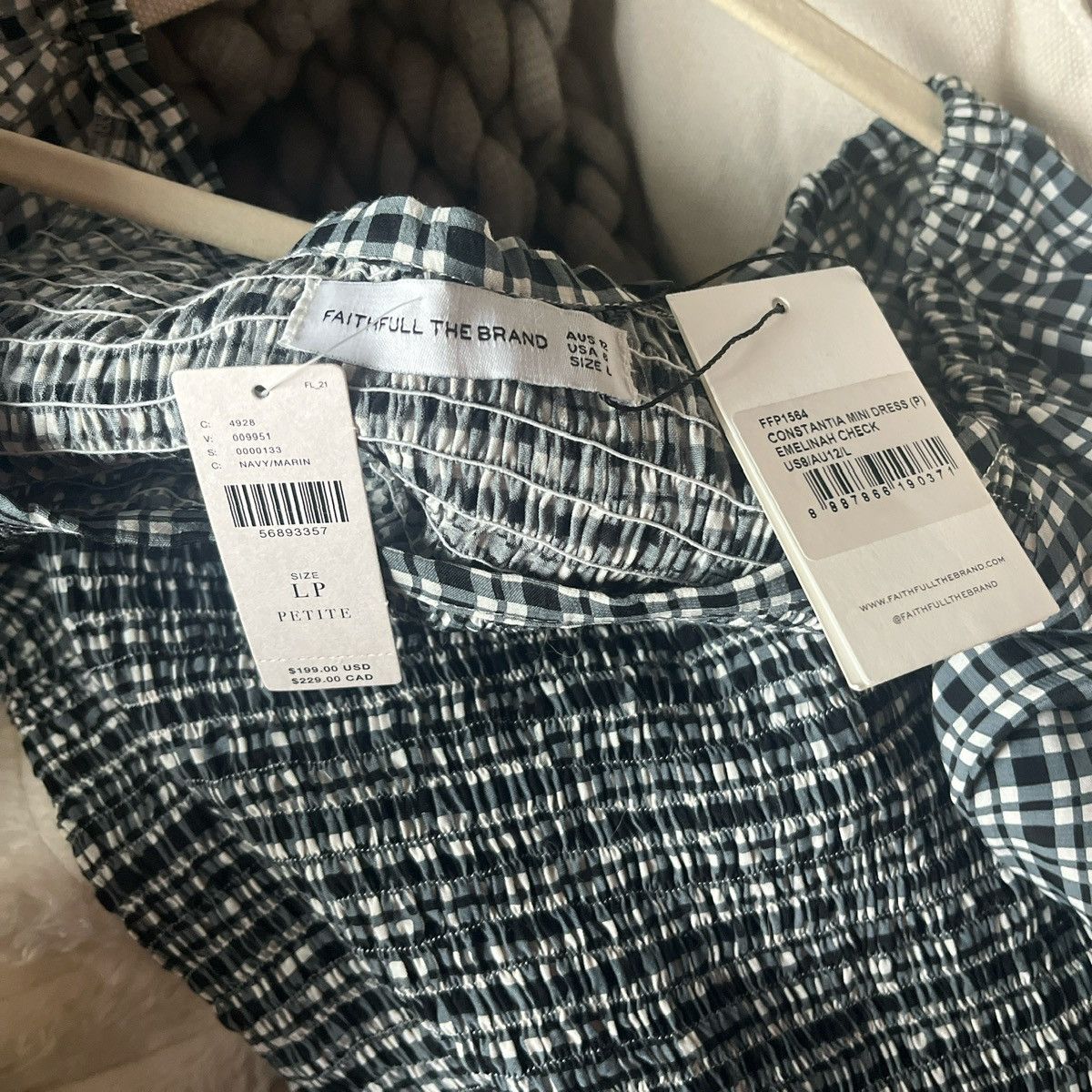 FAITHFULL Large Petite Constantia mini dress NWT Size L / US 10 / IT 46 - 3 Thumbnail