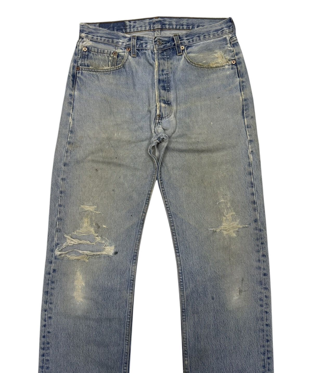 Levi's Vintage LEVIS 501 Kurt Cobain Distressed Denim Jeans Style Size US 31 - 7 Thumbnail