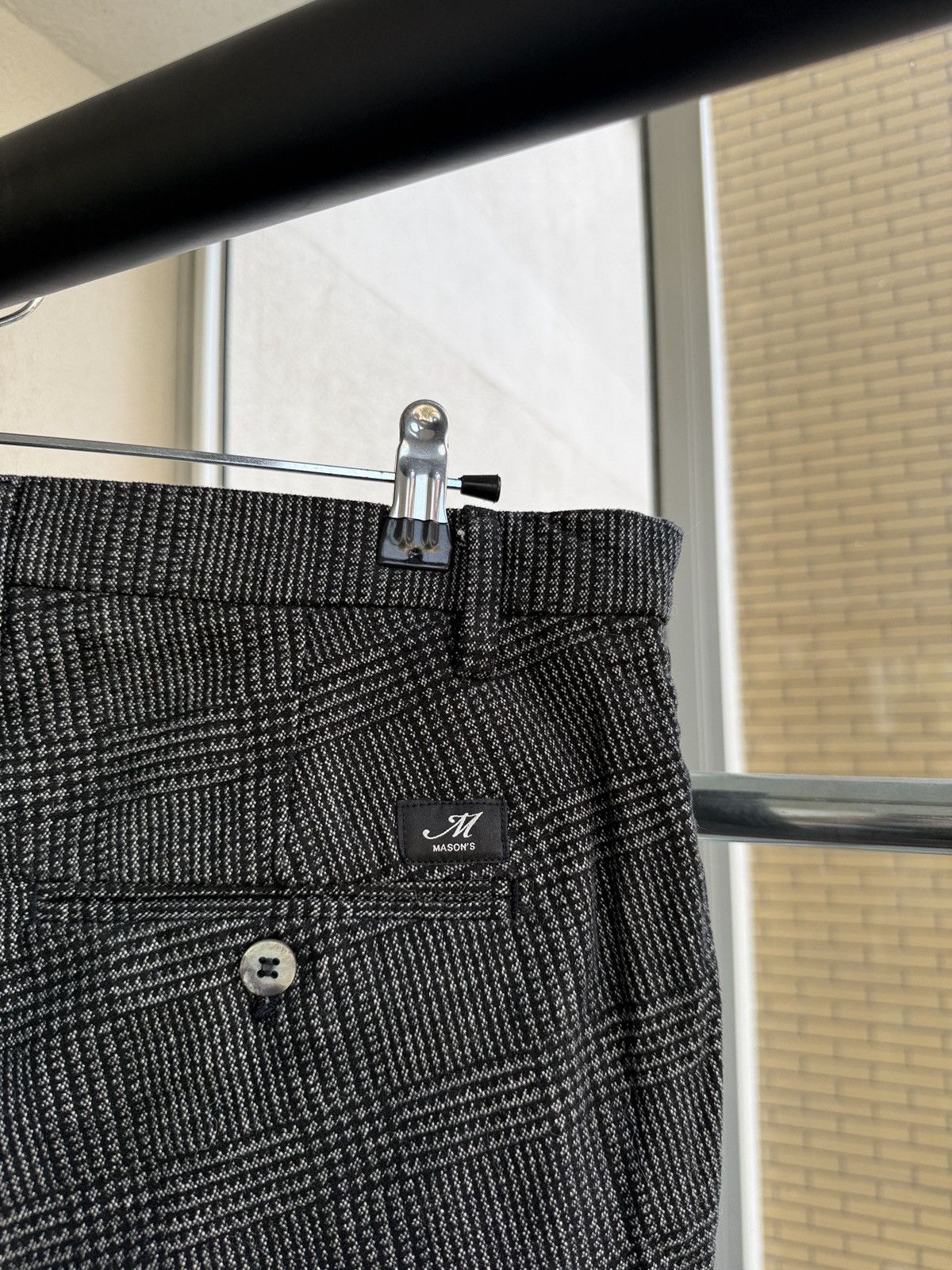 Mason's Masons Torino Style Gray Check Pants Milano Style Size US 34 / EU 50 - 5 Thumbnail