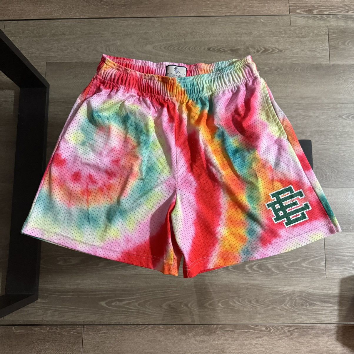 Eric Emanuel Eric Emanuel Tie Dye Green Shorts XL Size US 35 - 1 Thumbnail