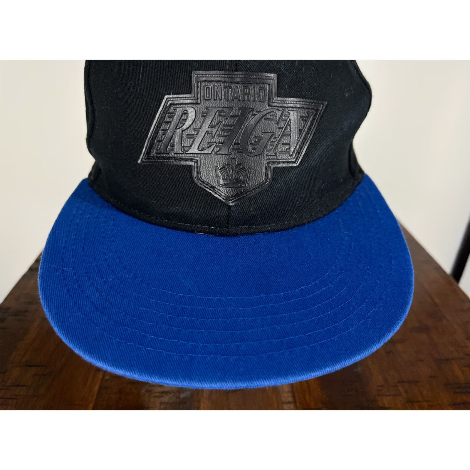 Vintage Melonwear Hat Cap Snap Back Adult OS Blue Black 100% Cotton AHL Melonwear Size ONE SIZE - 3 Thumbnail