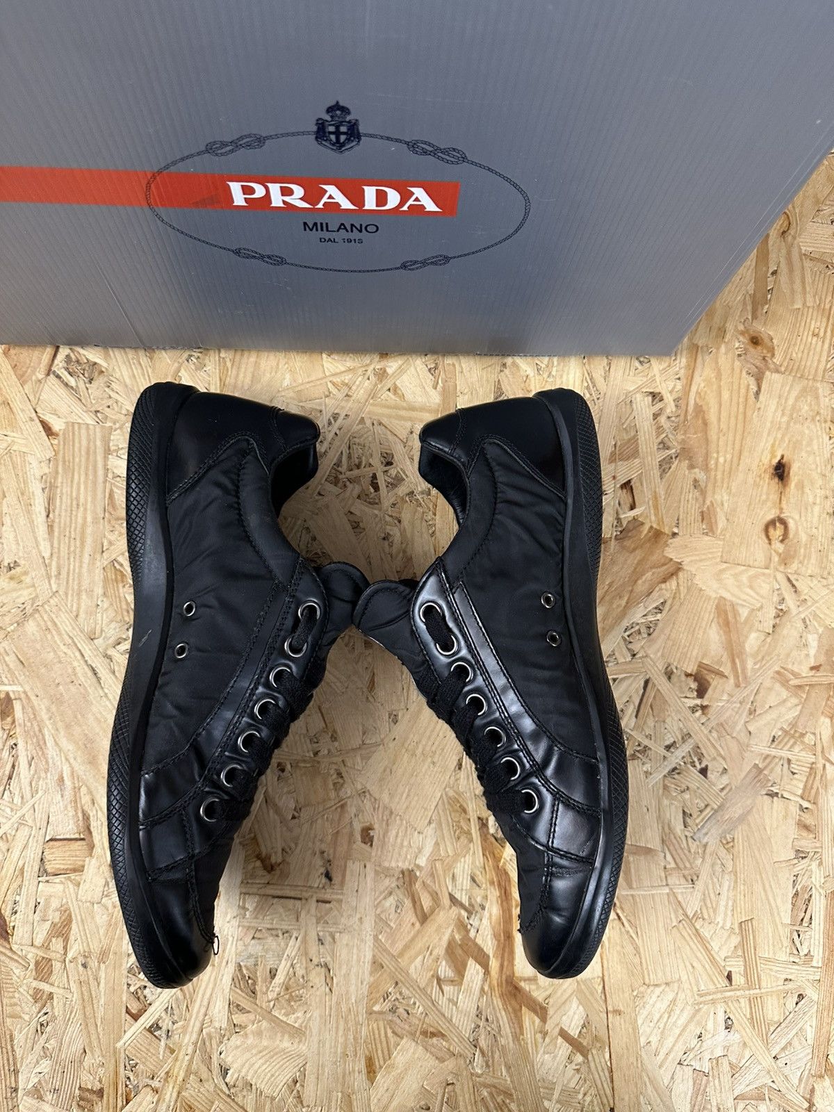 Prada Prada sneakers size 10 US leather/nylon Size US 9.5 / EU 42-43 - 6 Thumbnail