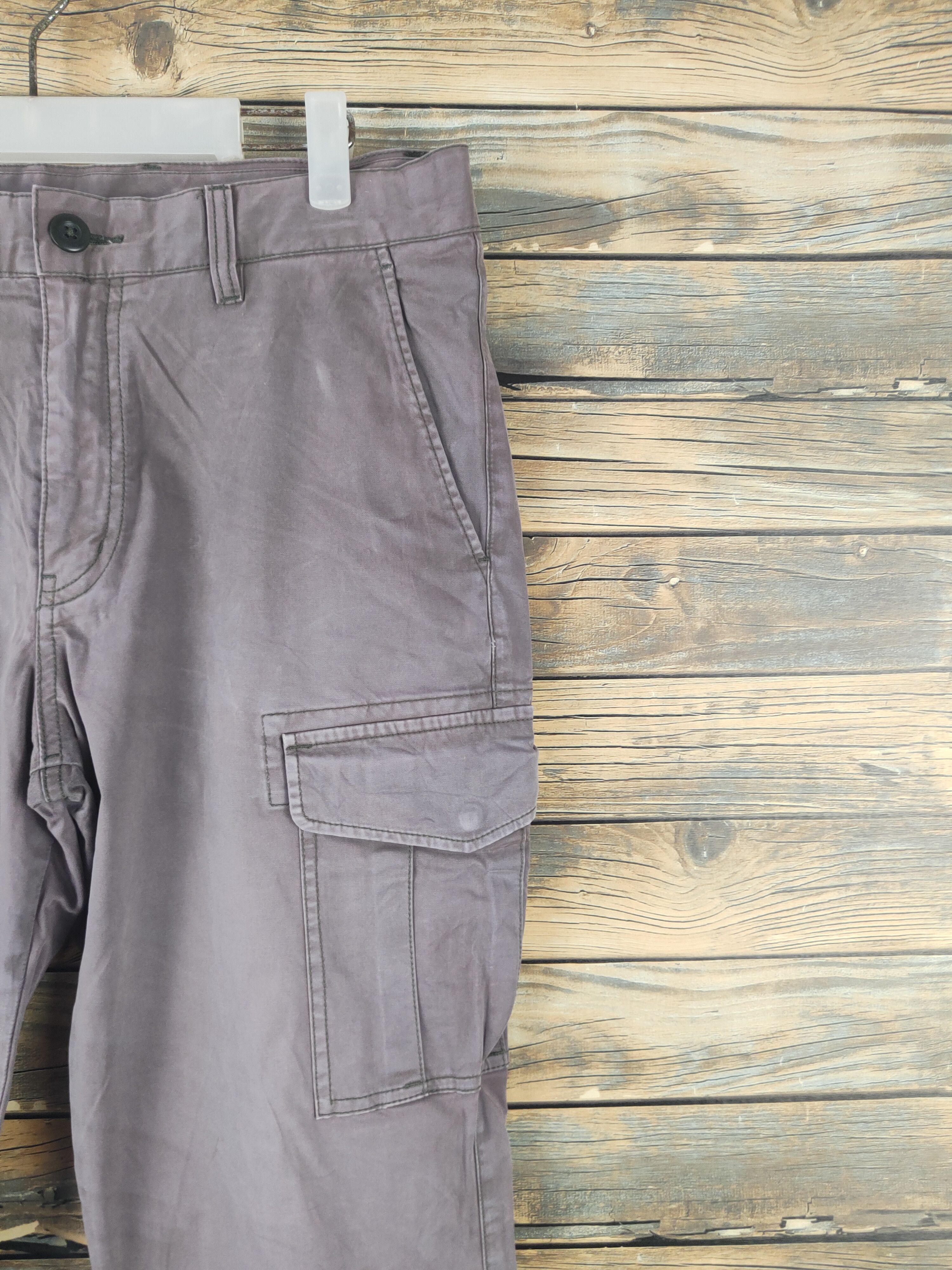 Japanese Brand DL Uniqlo Dark Gray Multipocket Tactical Cargo Pants #1872 Size US 33 - 5 Thumbnail