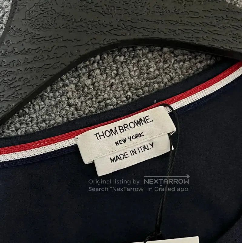 Thom Browne Thom Browne Navy Cotton Short Sleeve T-Shirt . Size US L / EU 52-54 / 3 - 4 Thumbnail