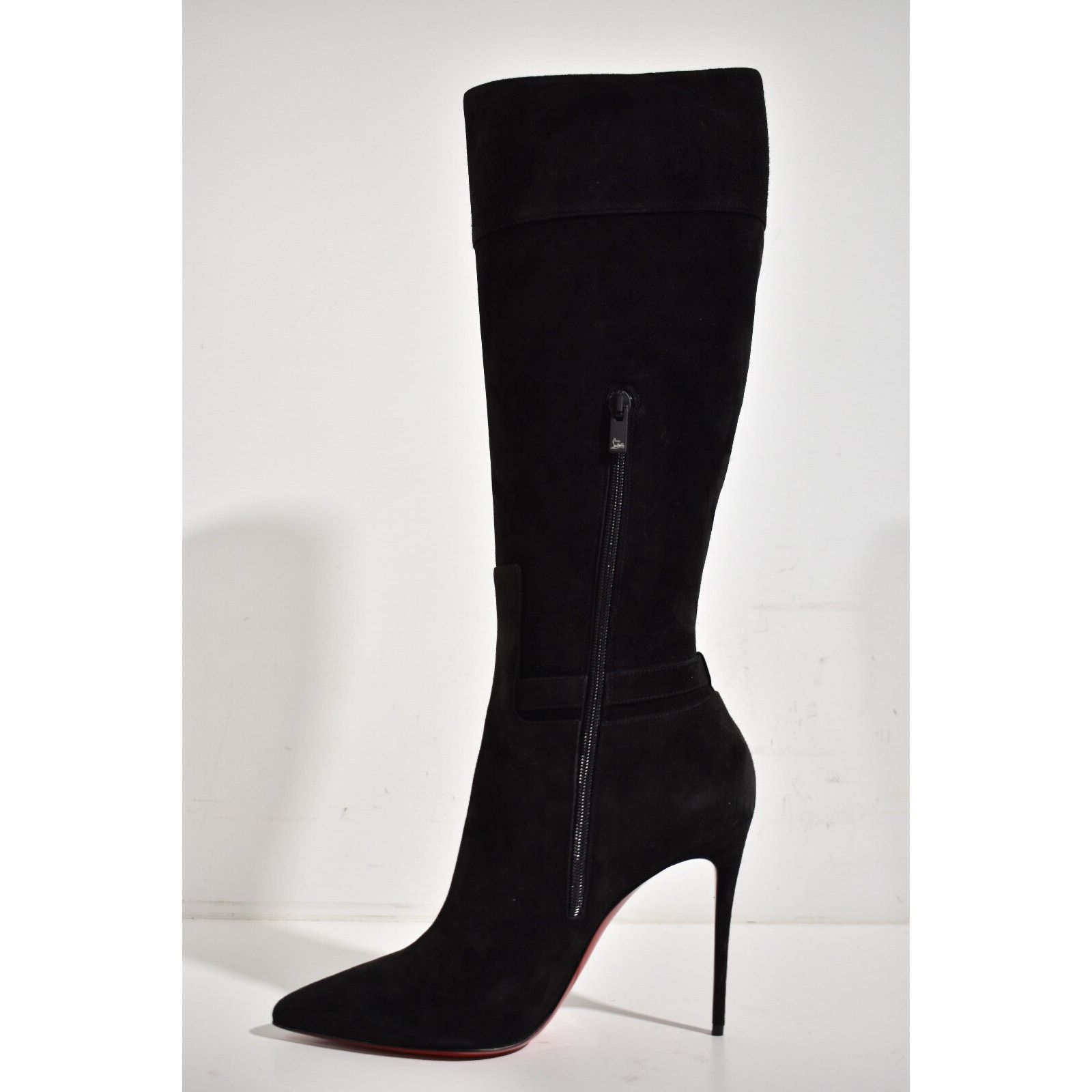 Christian Louboutin Christian Louboutin Lock Kate Botta 100 Black Suede Knee Size US 10.5 / IT 40.5 - 9 Thumbnail