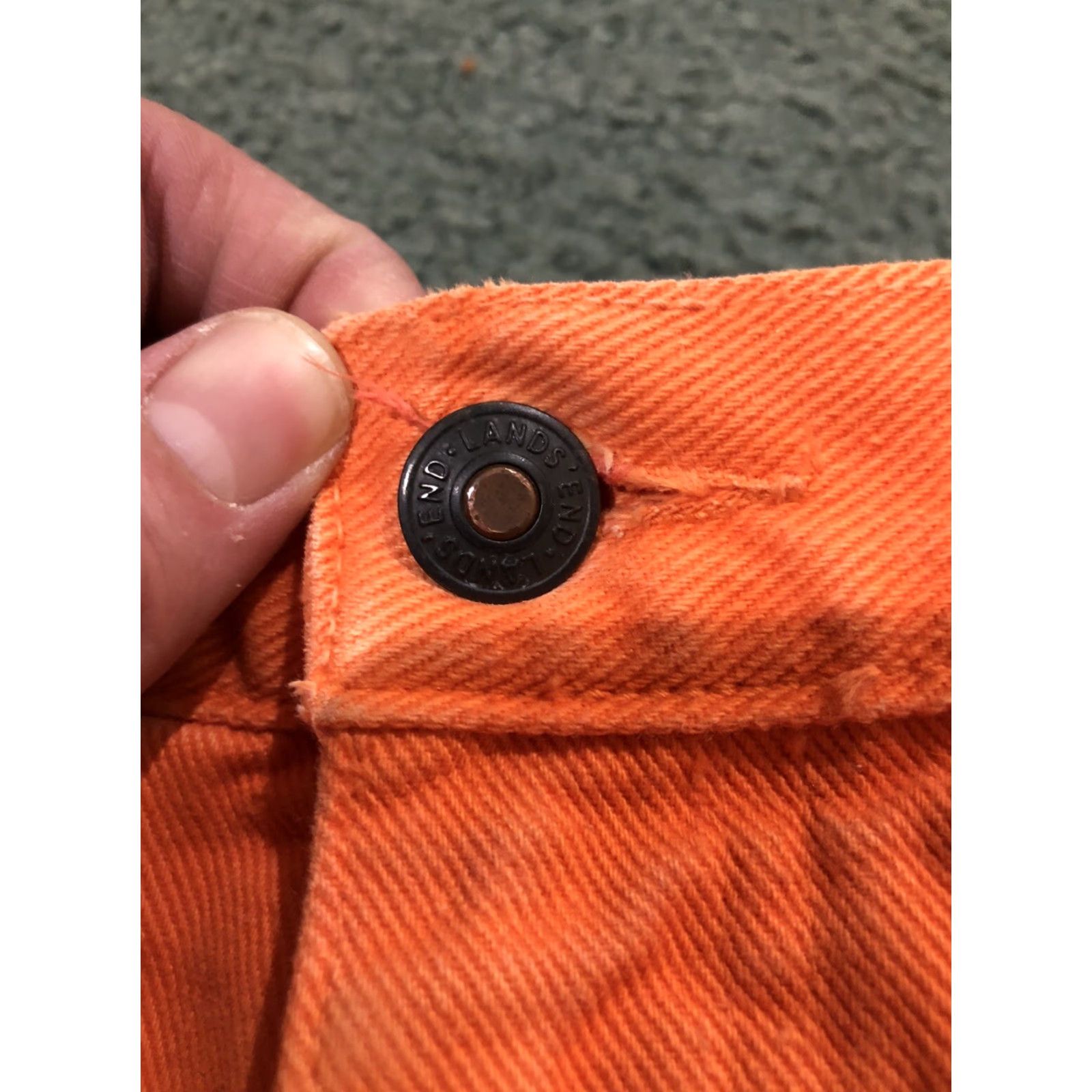 Lands' End VINTAGE Lands' End Denim Jeans Orange 32x30 Men USA Straight W32 L30 United States Regular Inseam 30 Size US 32 / EU 48 - 3 Thumbnail