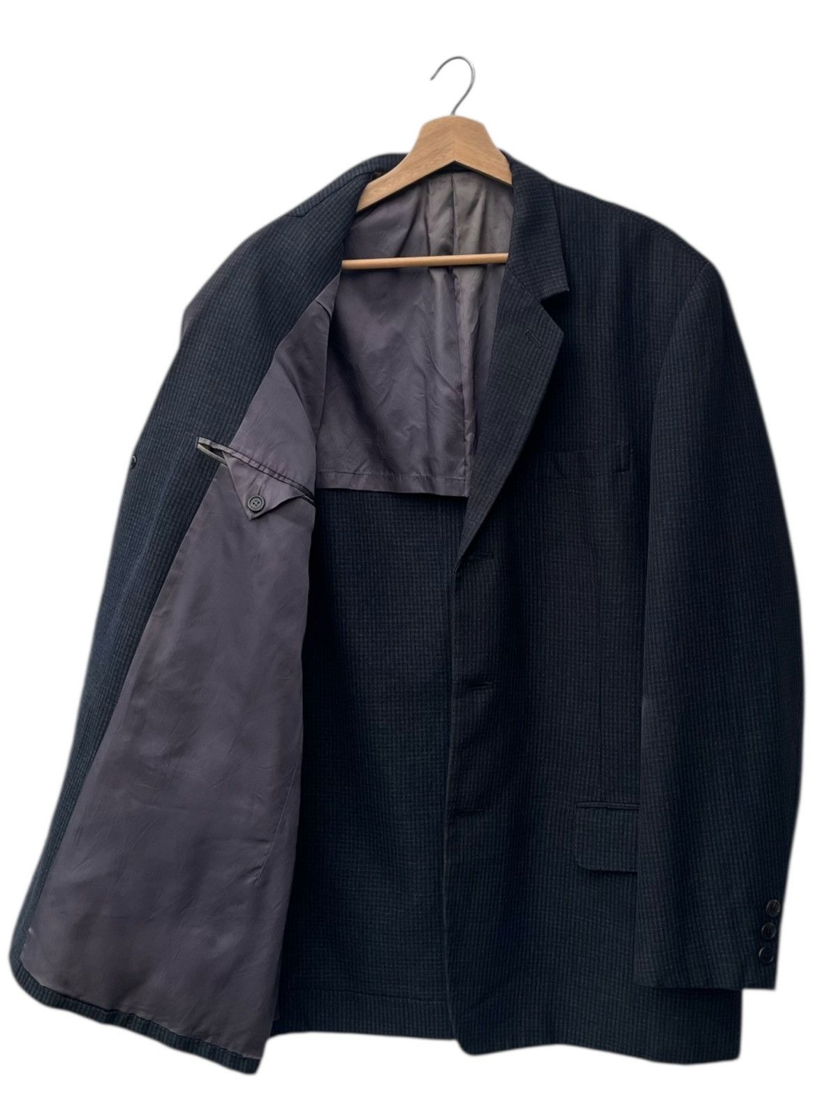 Yohji Yamamoto 90’s Y’s For Men Micro Plaid 3 Buttons Tailored Jacket Size US M / EU 48-50 / 2 - 4 Thumbnail