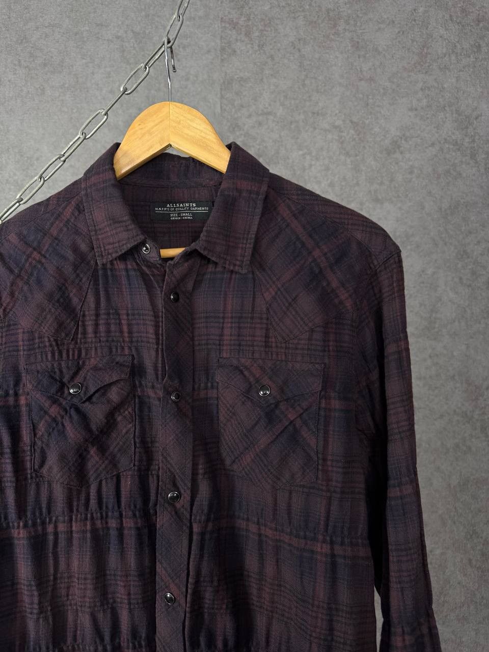 Allsaints Allsaints vintage designer pocket shirt Size US S / EU 44-46 / 1 - 2 Thumbnail