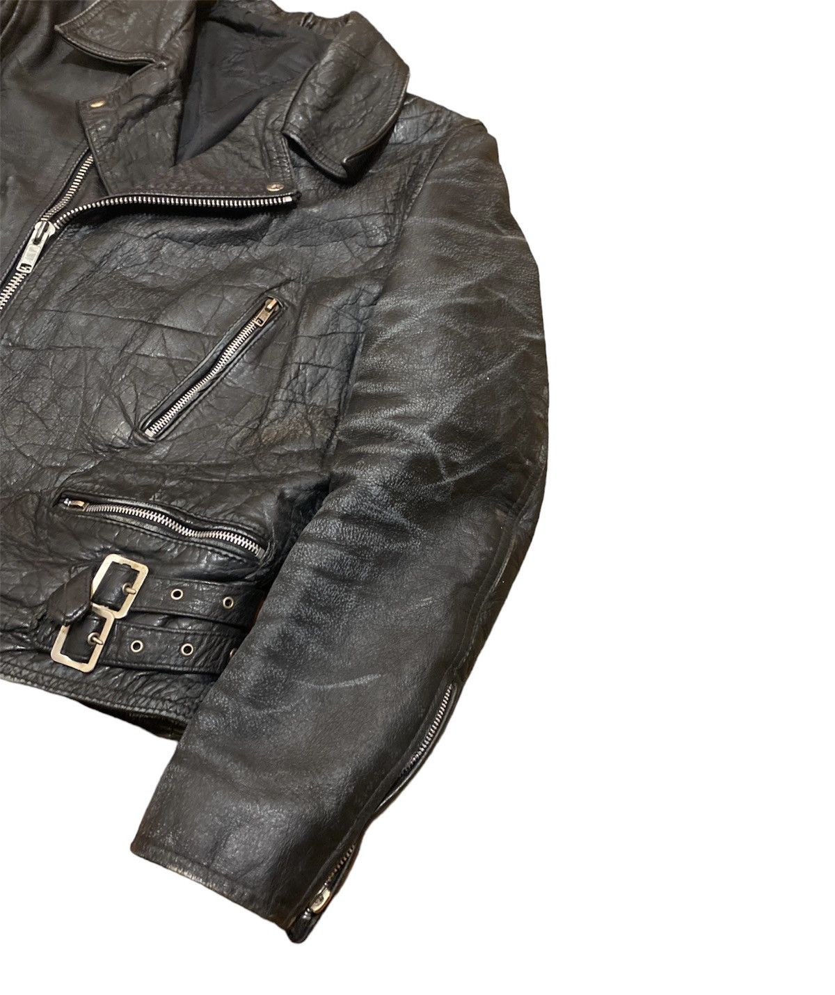 Vintage Rare Vintage 80s Distressed Punk Leather Biker Jacket Size US M / EU 48-50 / 2 - 3 Thumbnail