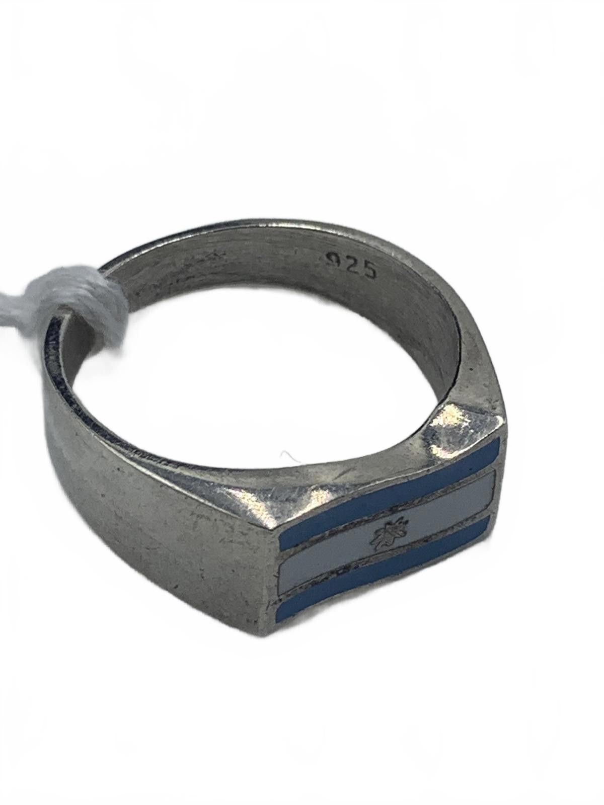 Other Argentina Flag Chunky Signet Ring in Sterling Silver Size ONE SIZE - 6 Thumbnail