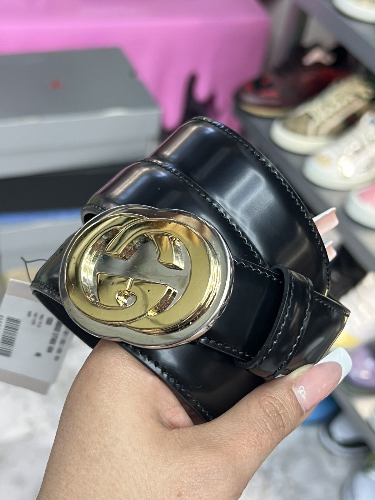 Gucci Gucci Black Belt Size 34 - 1 Thumbnail