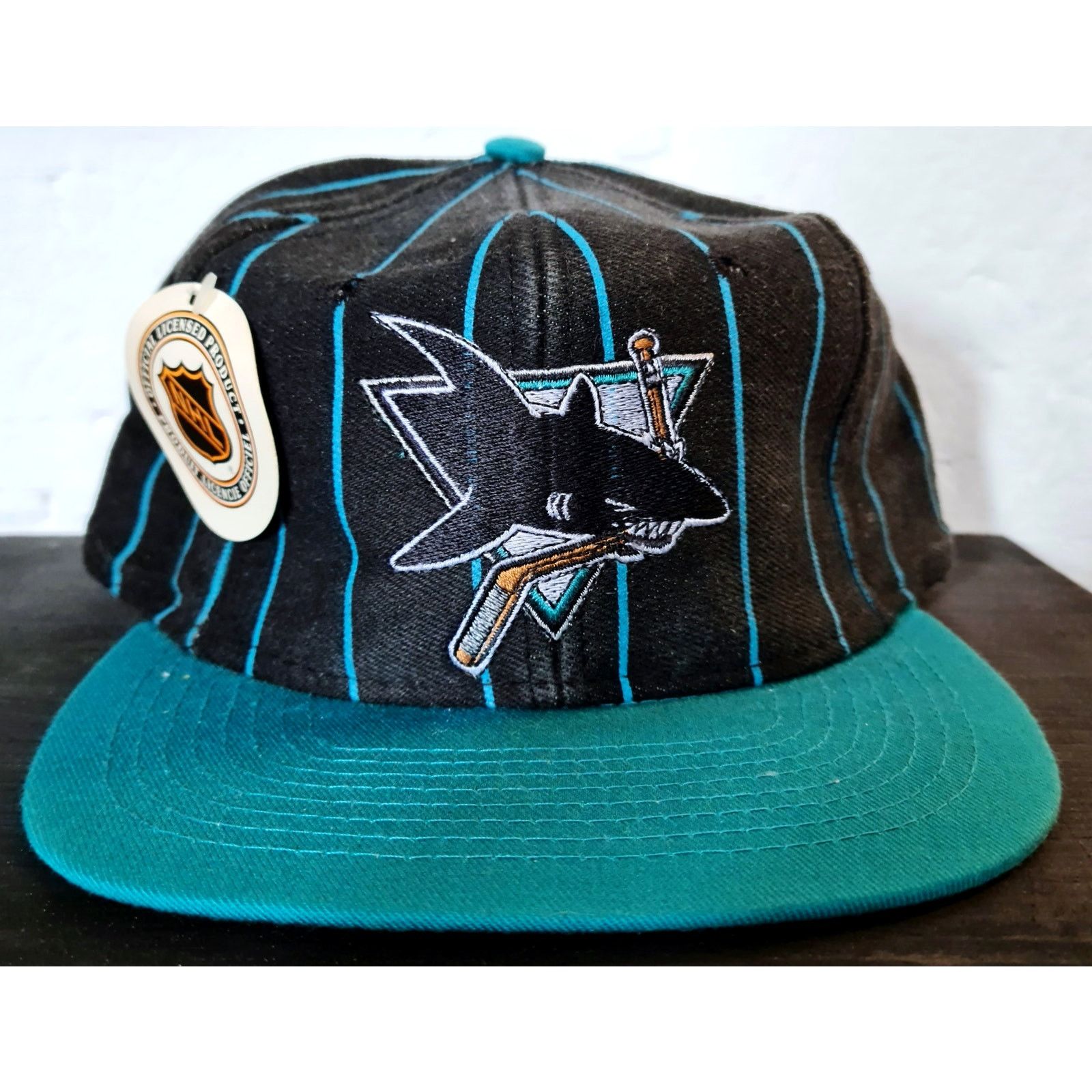 NHL × Sports Specialties NEW San Jose Sharks 90s UII snapback Pinstripe hockey vtg Size ONE SIZE - 1 Thumbnail